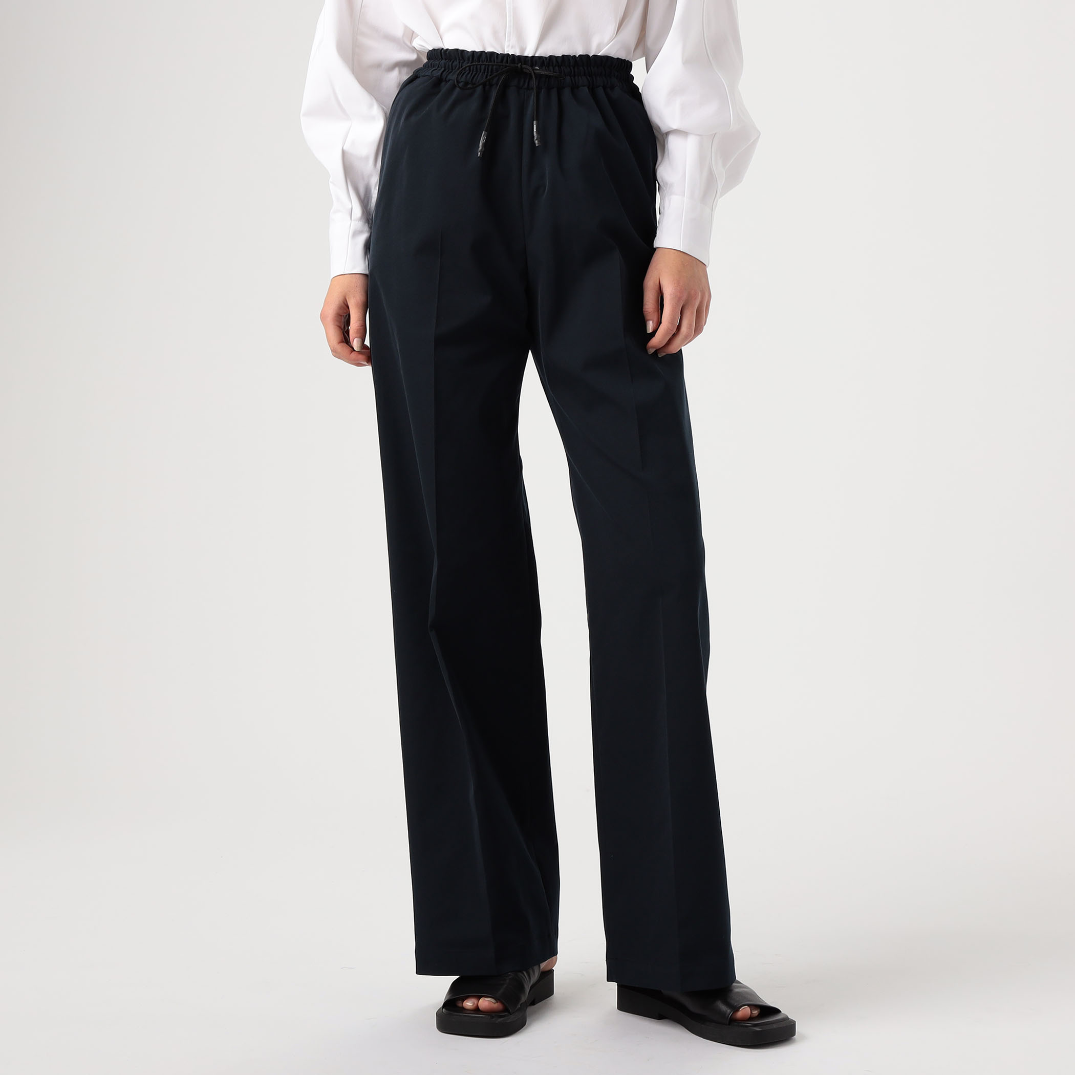 HYKE ハイク TASLAN TWILL WIDE LEG PANTS-