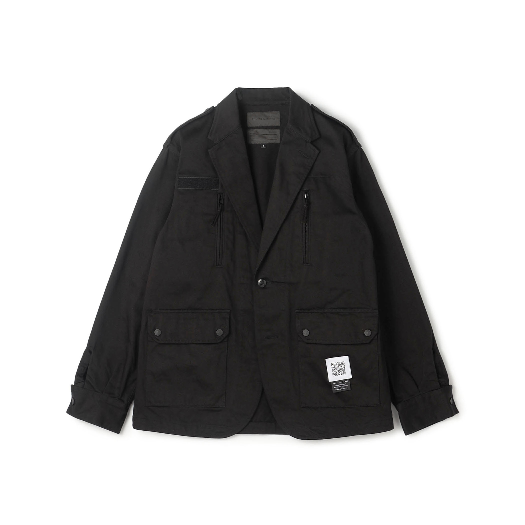 FUMITO GANRYU Lapelled F-2 jacket コットン ラペルドジャケット