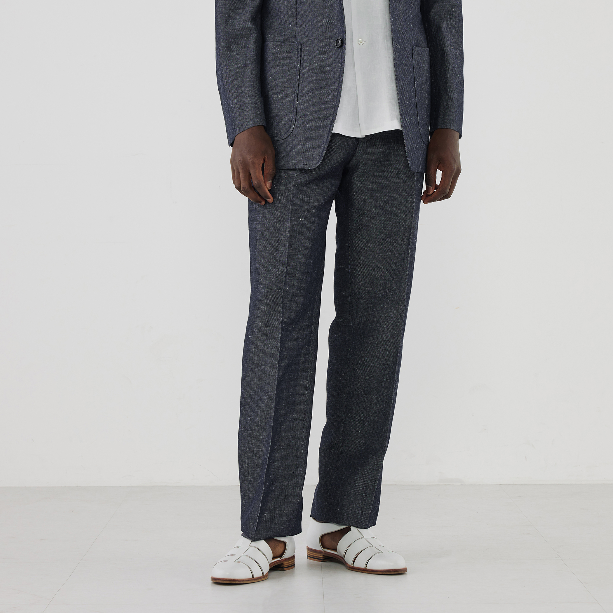 ウールリネン 1プリーツスラックス DORMEUIL｜トゥモローランド 公式サイト