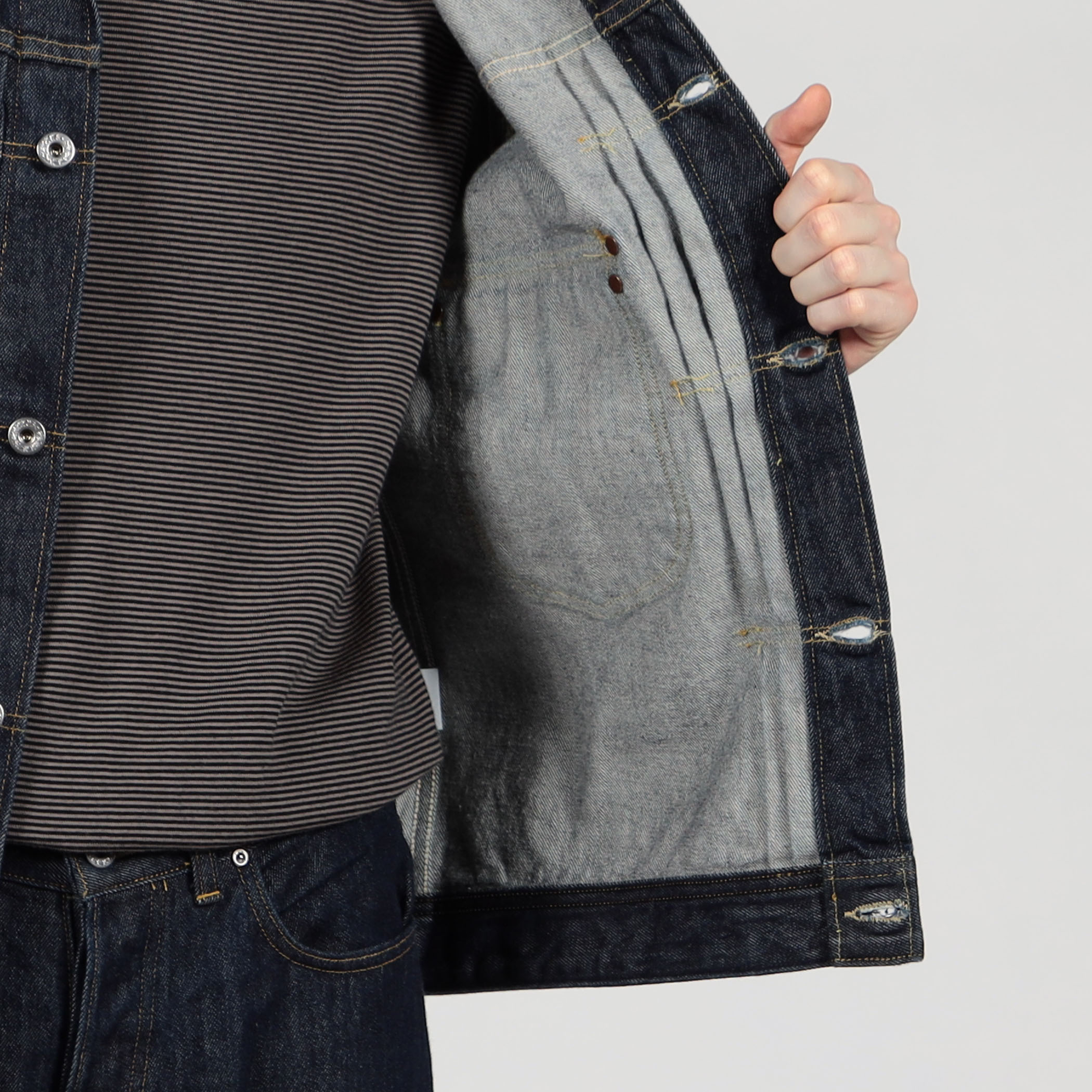 Lee インディゴ デニムジャケット Lee リー デニムジャケット LOT 1411 復刻 Gジャン インディゴ L