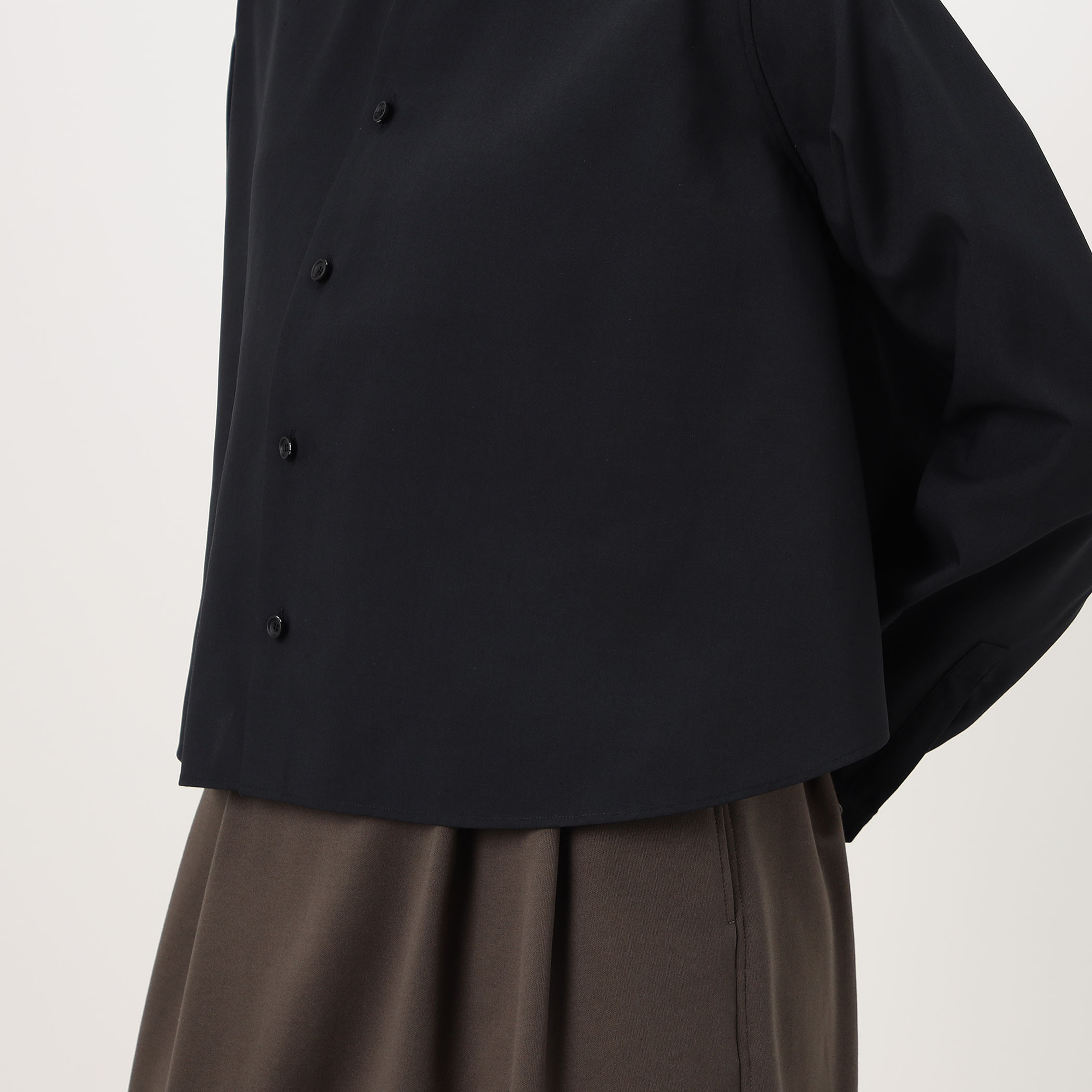 別注】THE RERACS × Edition REGULAR COLLAR A-LINE SHIRT Aライン 