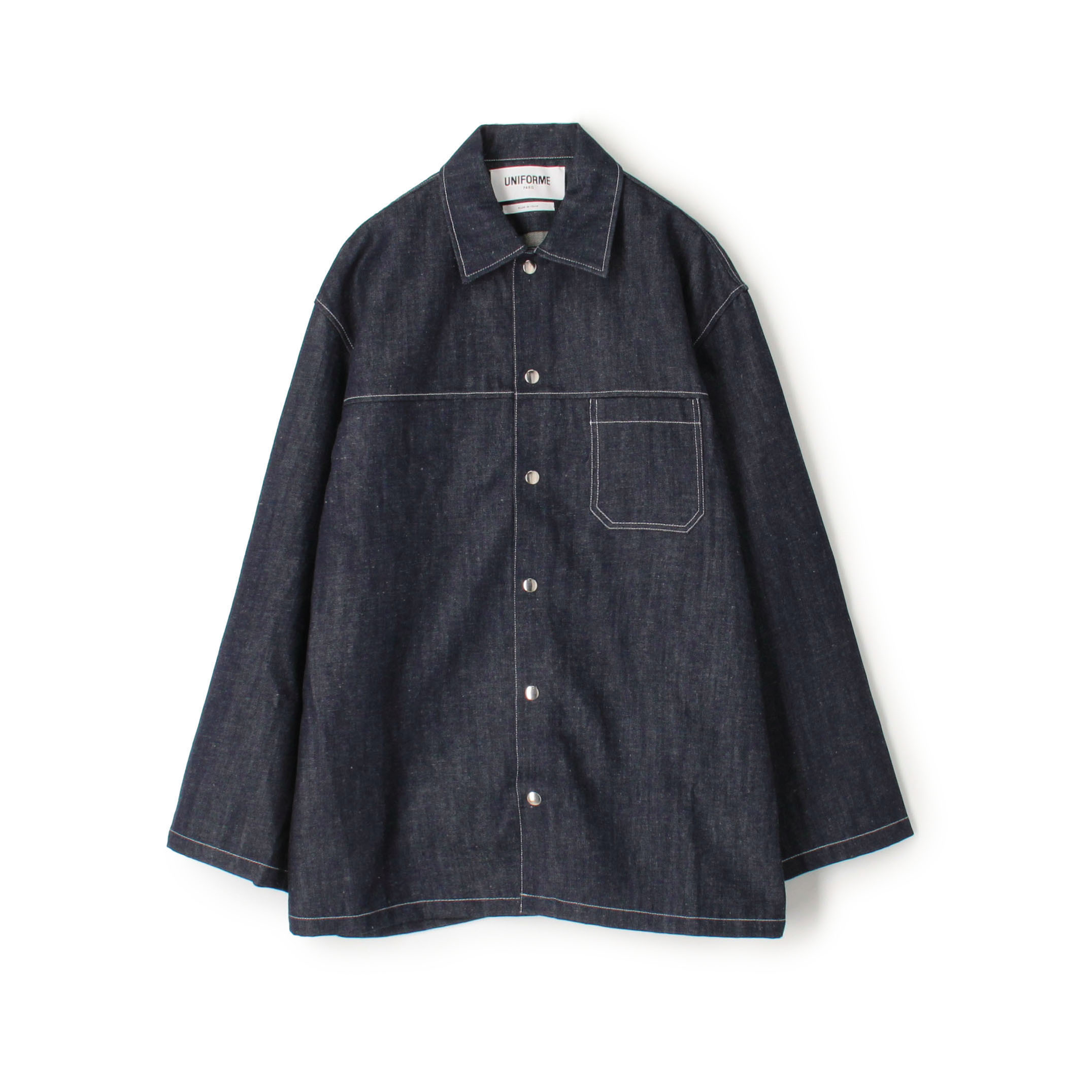 uniforme paris シャツ ブルー｜ファッション