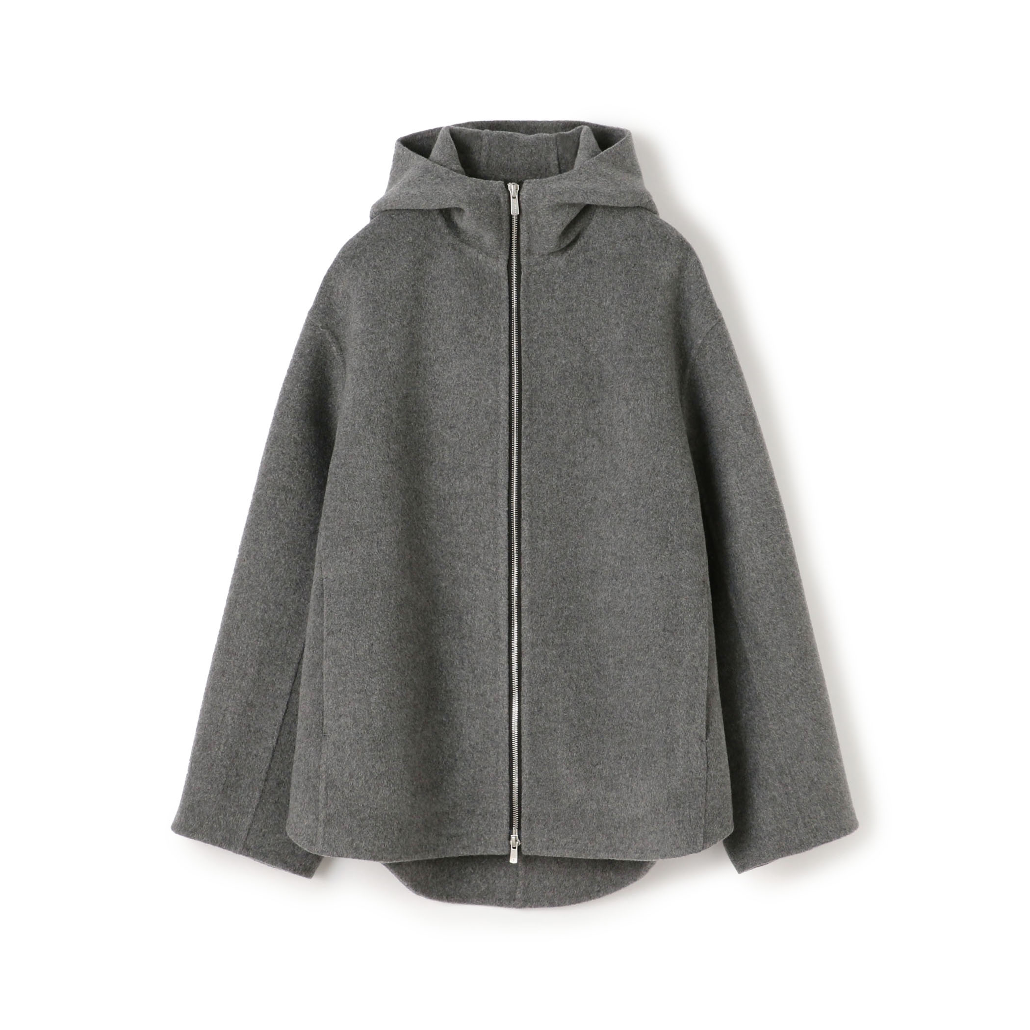 ウールカシミヤダブルフェイス フーデッドショートコート