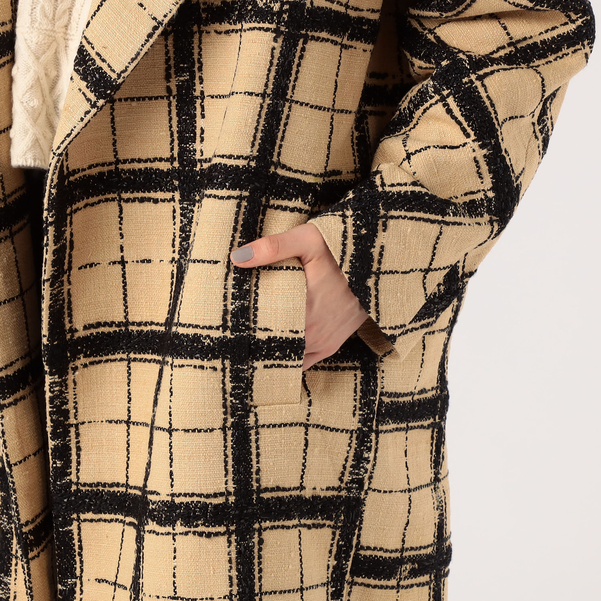 MARTIN GRANT COCOON COAT グレンチェック コクーンコート