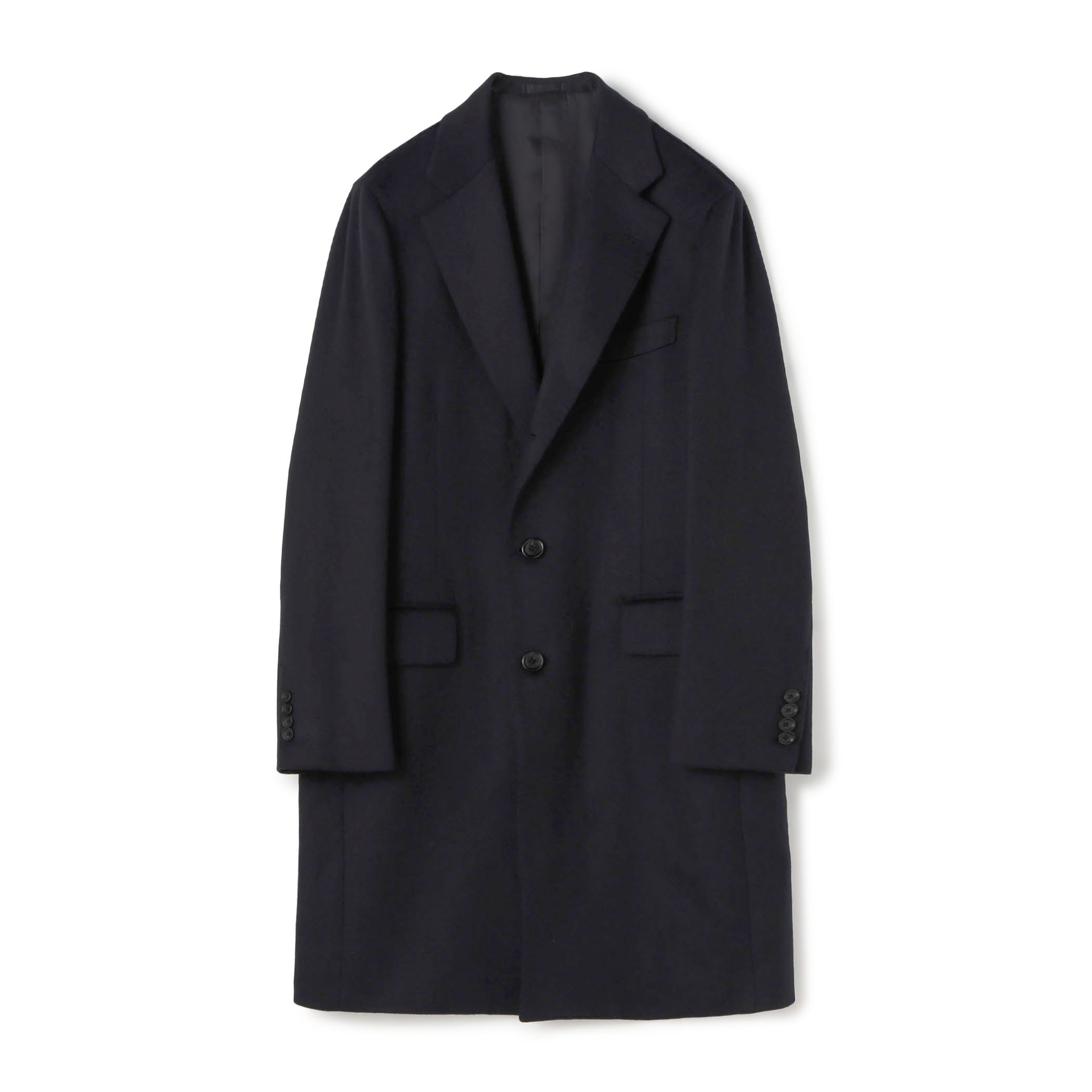 SUPER160’Sウール チェスターフィールドコート