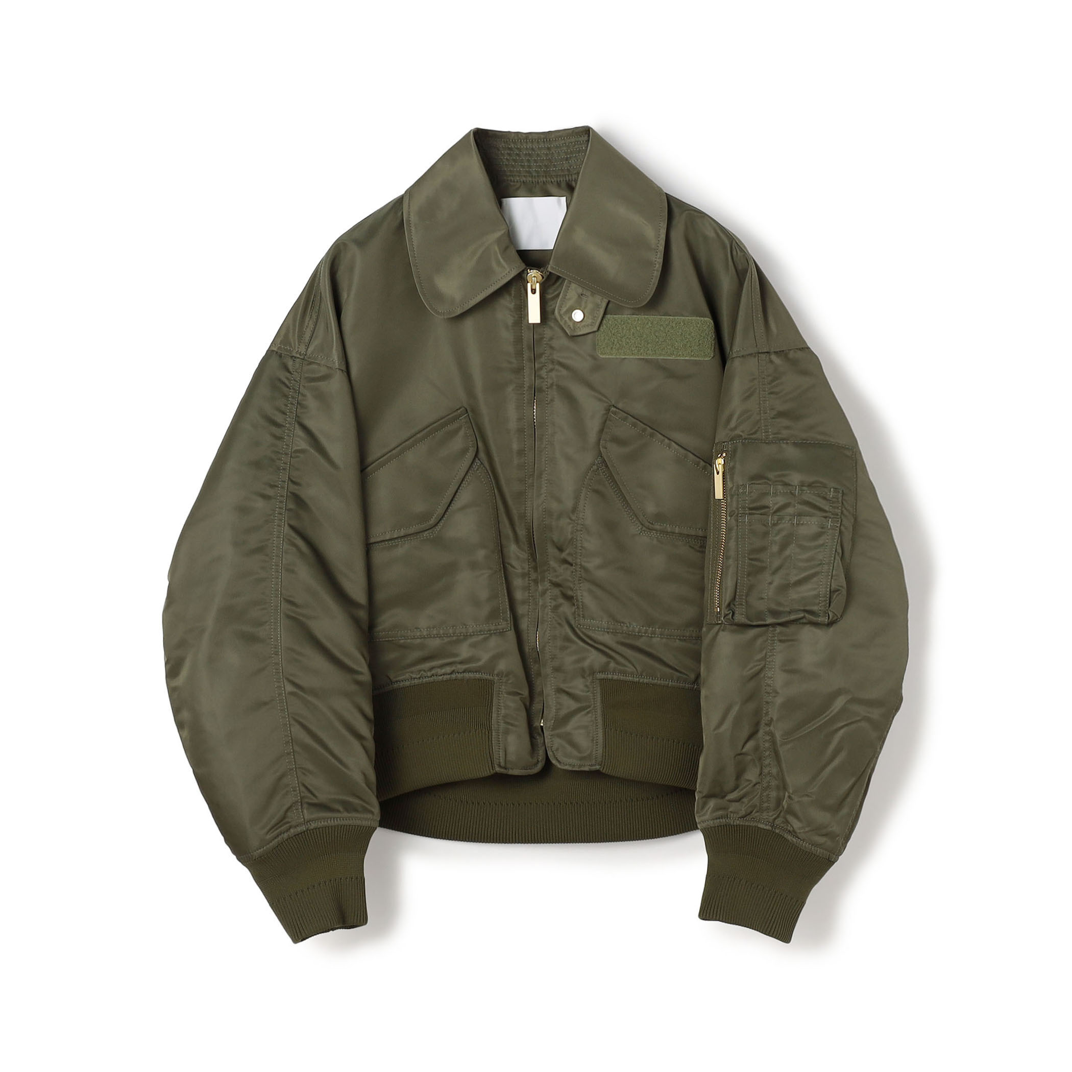 Mame Kurogouchi Nylon Twill 3D Embroidery Flight Jacket フライトジャケット