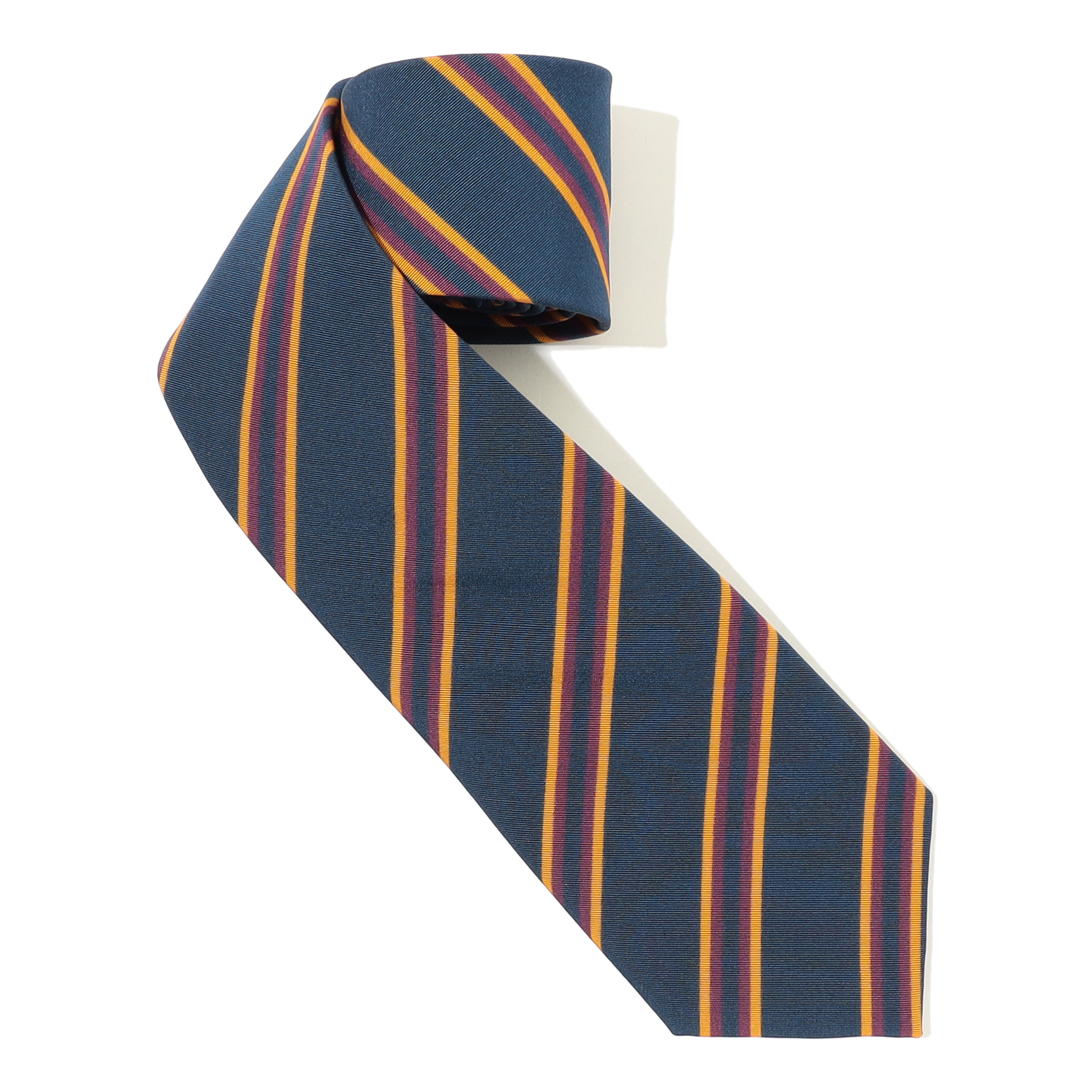 Atkinsons アイリッシュポプリン レジメンタルストライプネクタイ