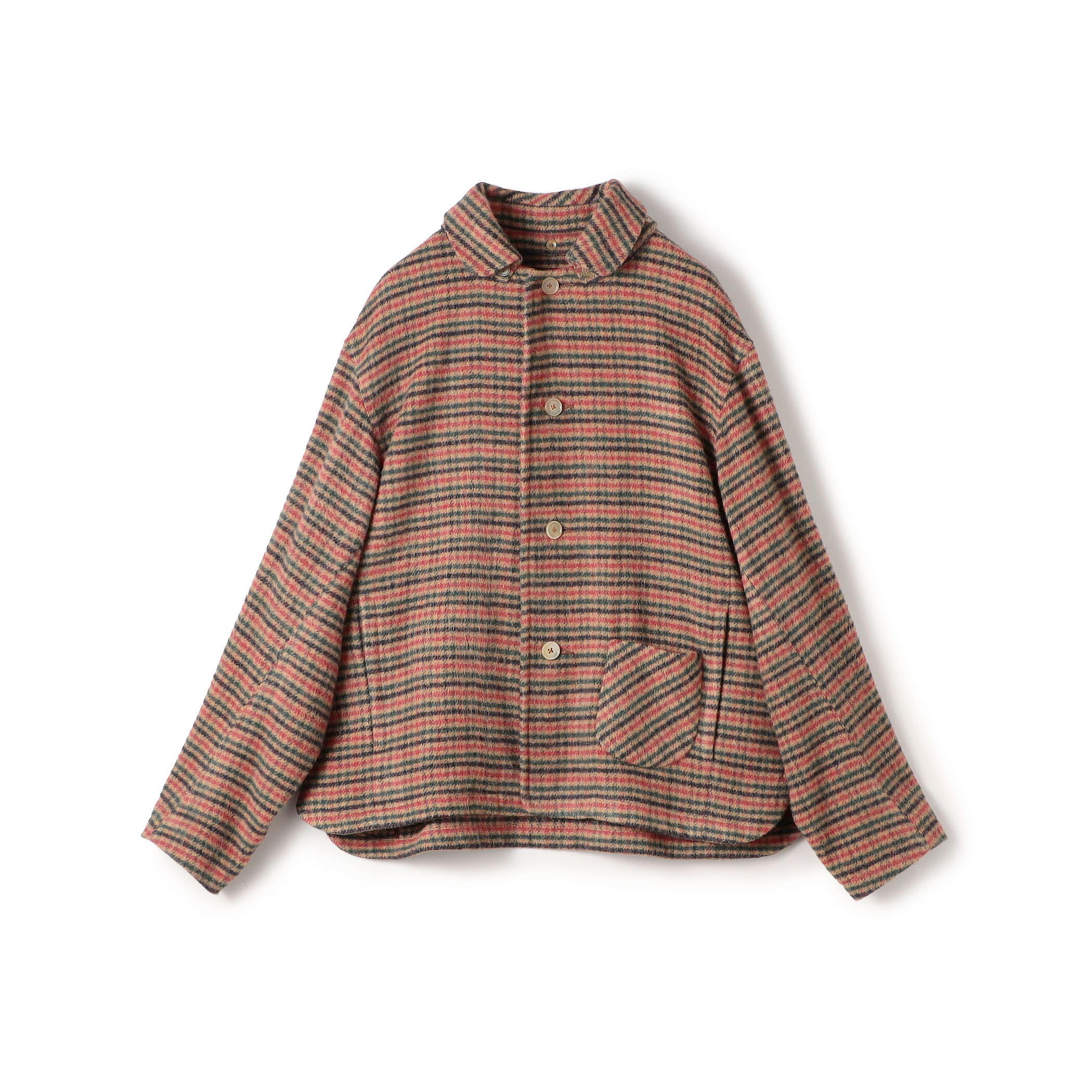 シルクガンクラブチェック ショートブルゾン