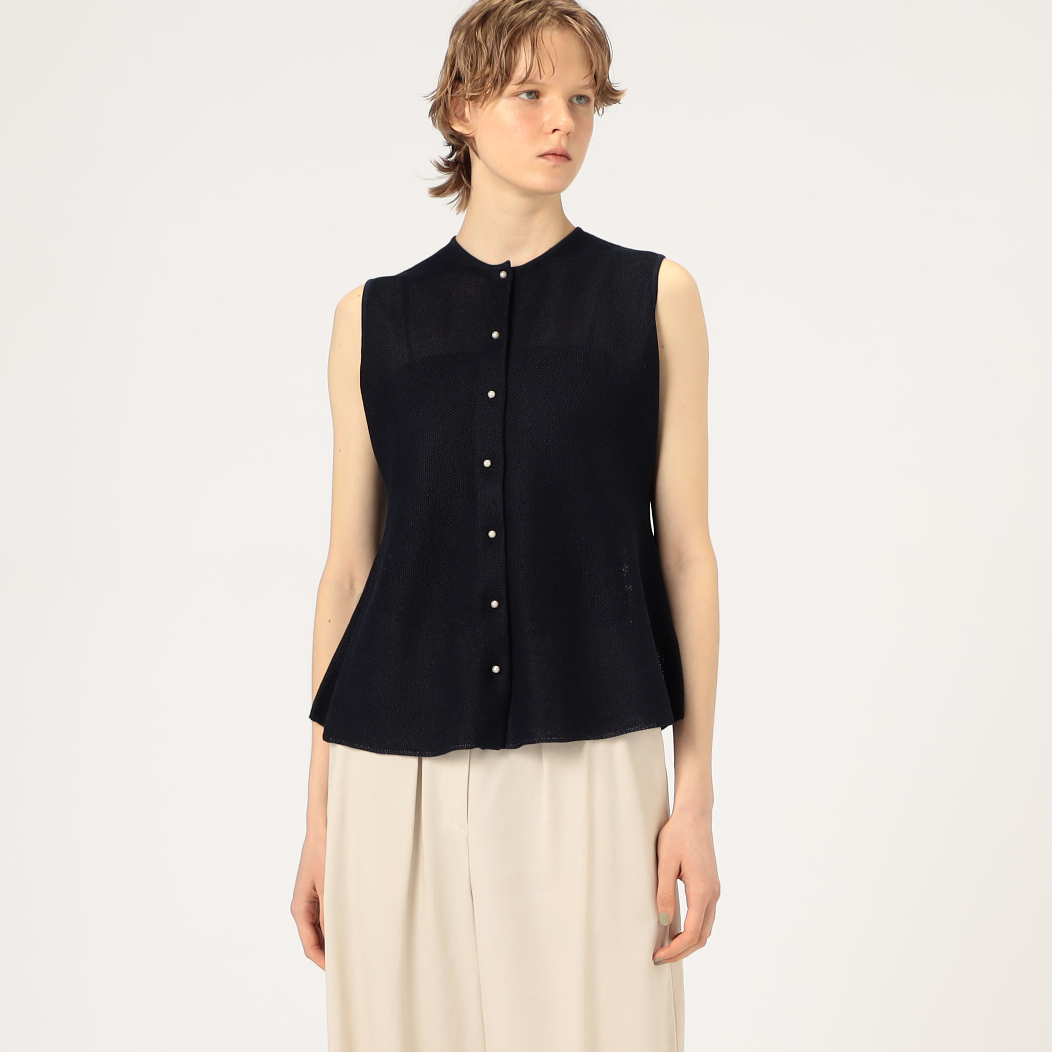 【美品】Ballsey 25ss ベスト パールメッシュコンビ ペプラム パールメッシュコンビ ペプラムプルオーバー｜トゥモローランド 公式サイト