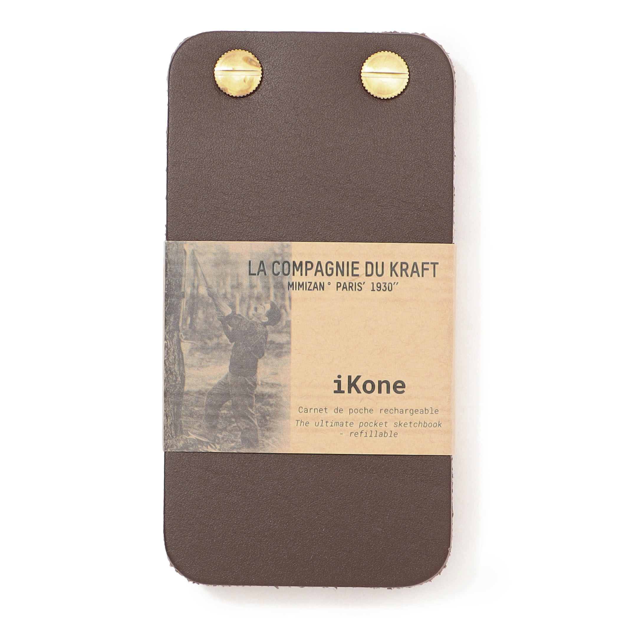 La Compagnie du Kraft iKone Leather notepad