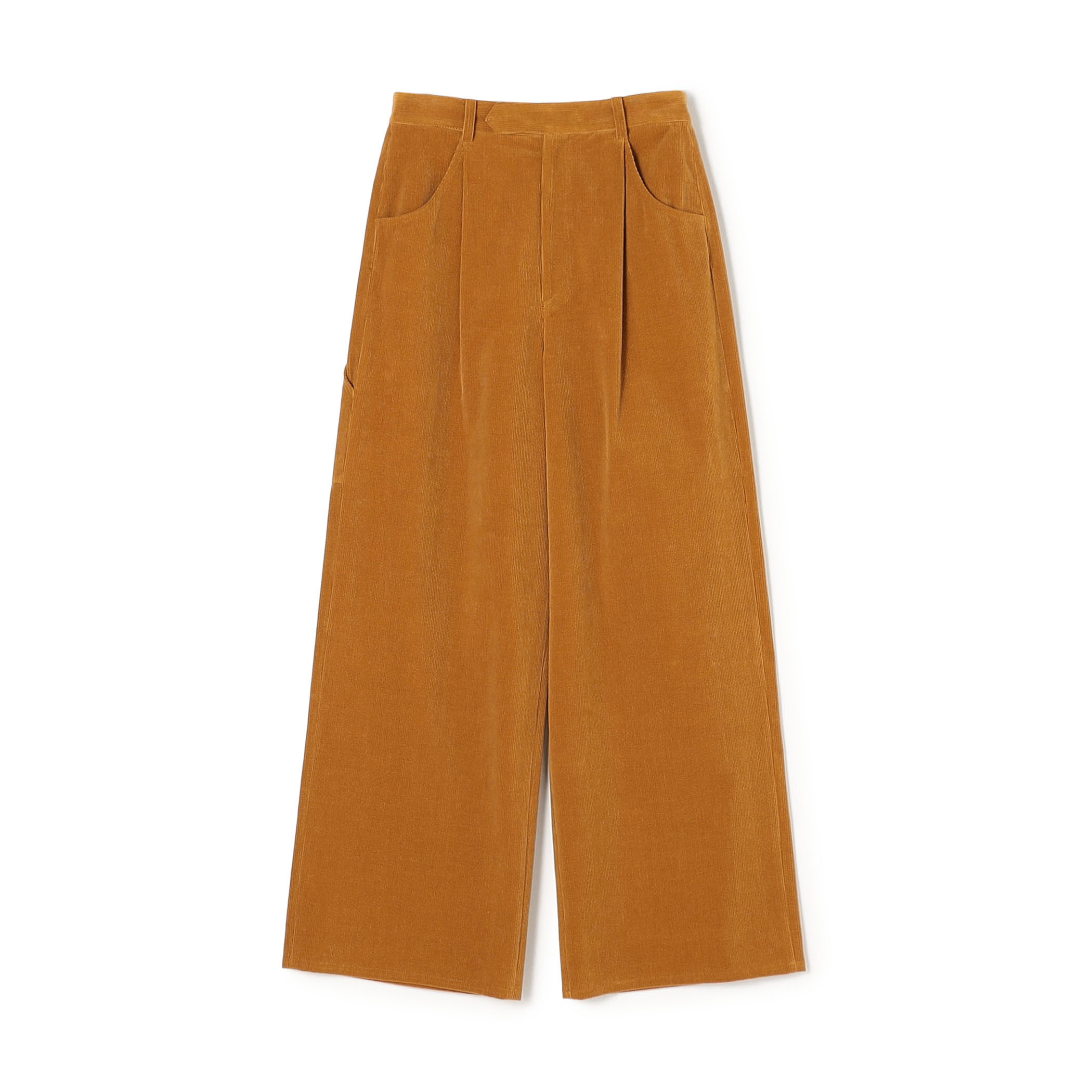 コットンコーデュロイ タックパンツ