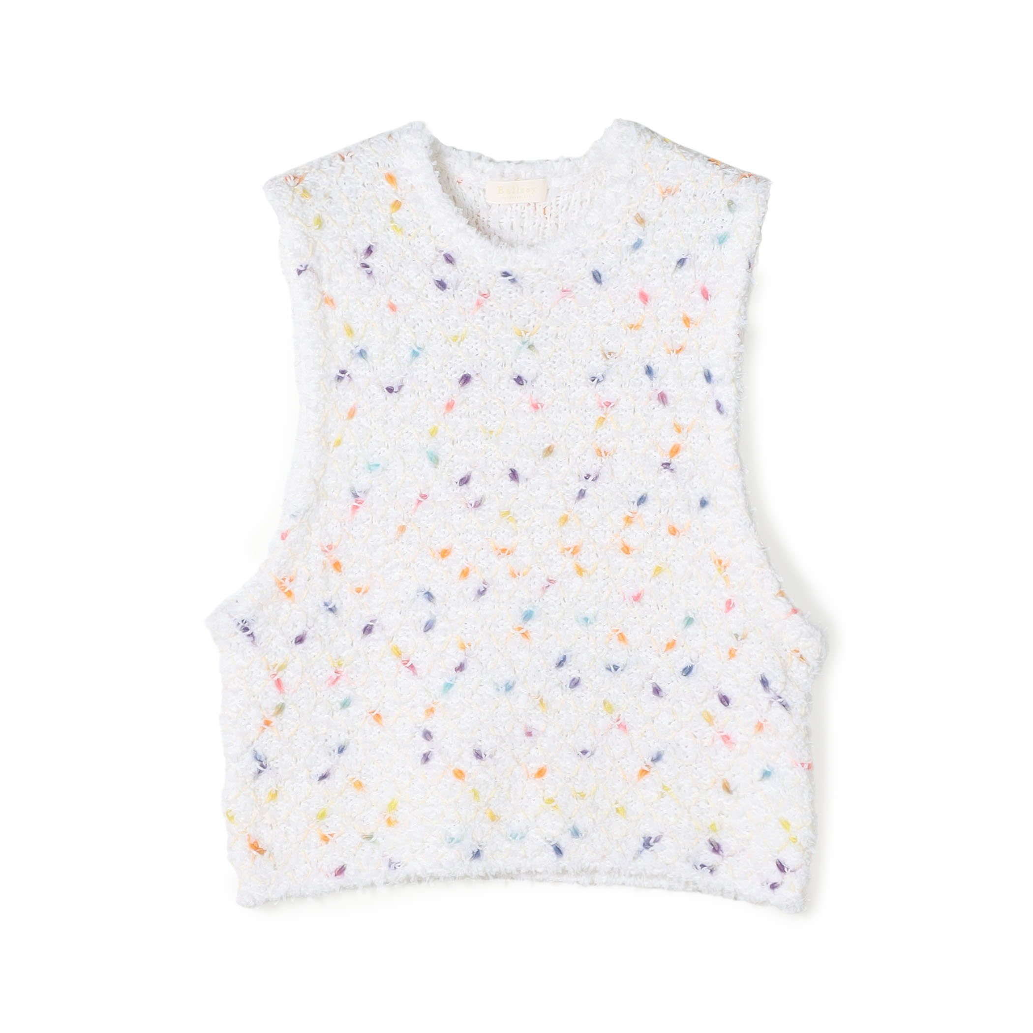 マテリアルカラーミックス クルーネックベスト