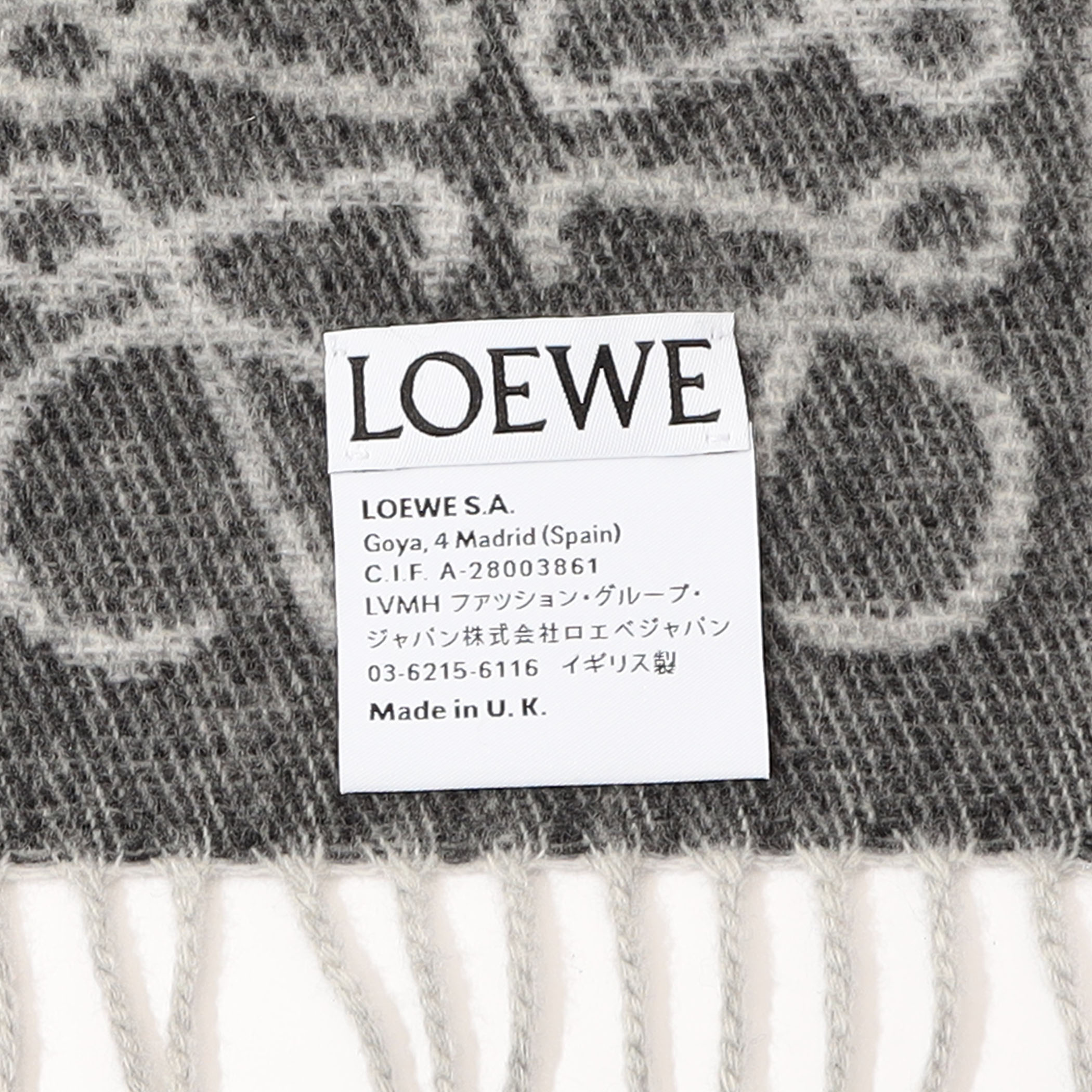 LOEWE ANAGRAM マフラー｜トゥモローランド 公式サイト