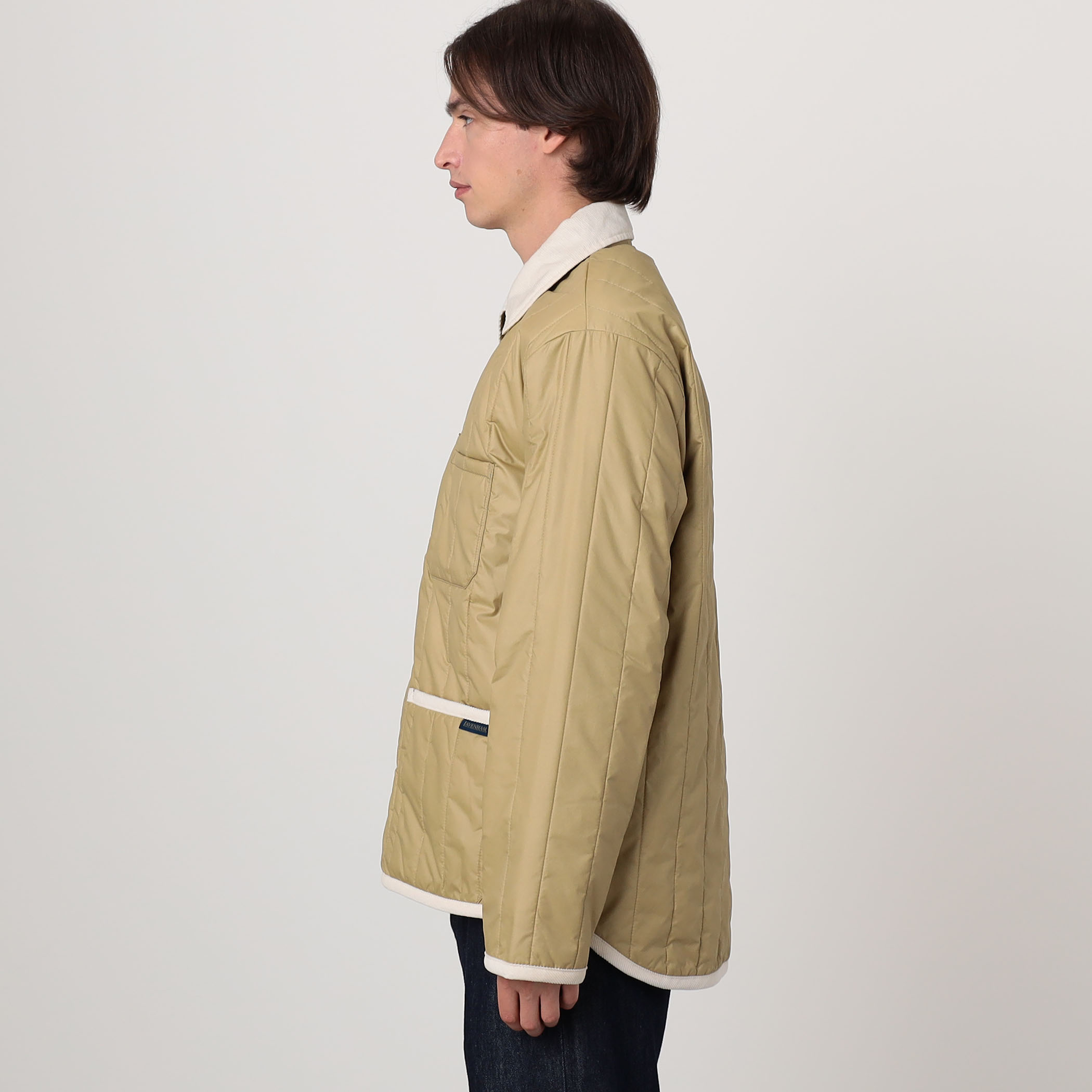 LAVENHAM STUDIO JACKET ピグメントダイ バーティカルキルティング