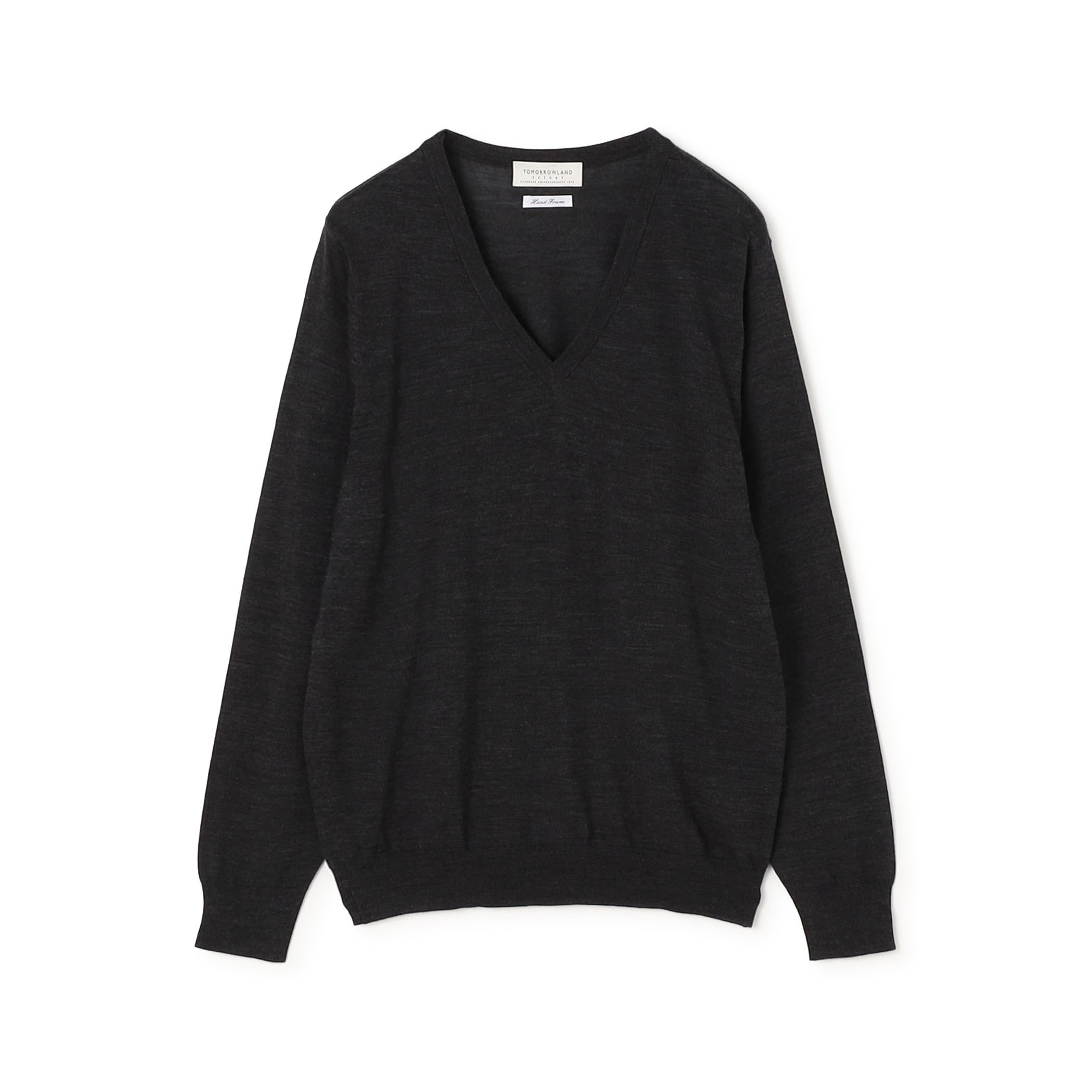 TOMORROWLAND tricot スーパーファインメリノウール Vネックニット S-WOOL