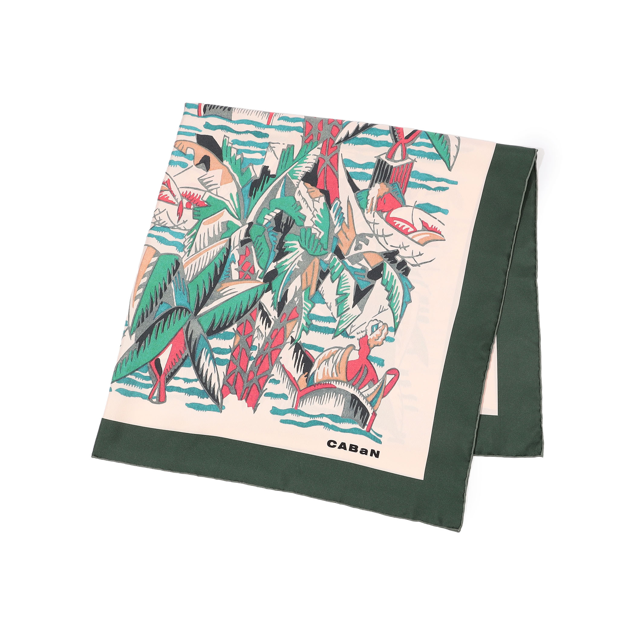 Beach シルクプリントスカーフ