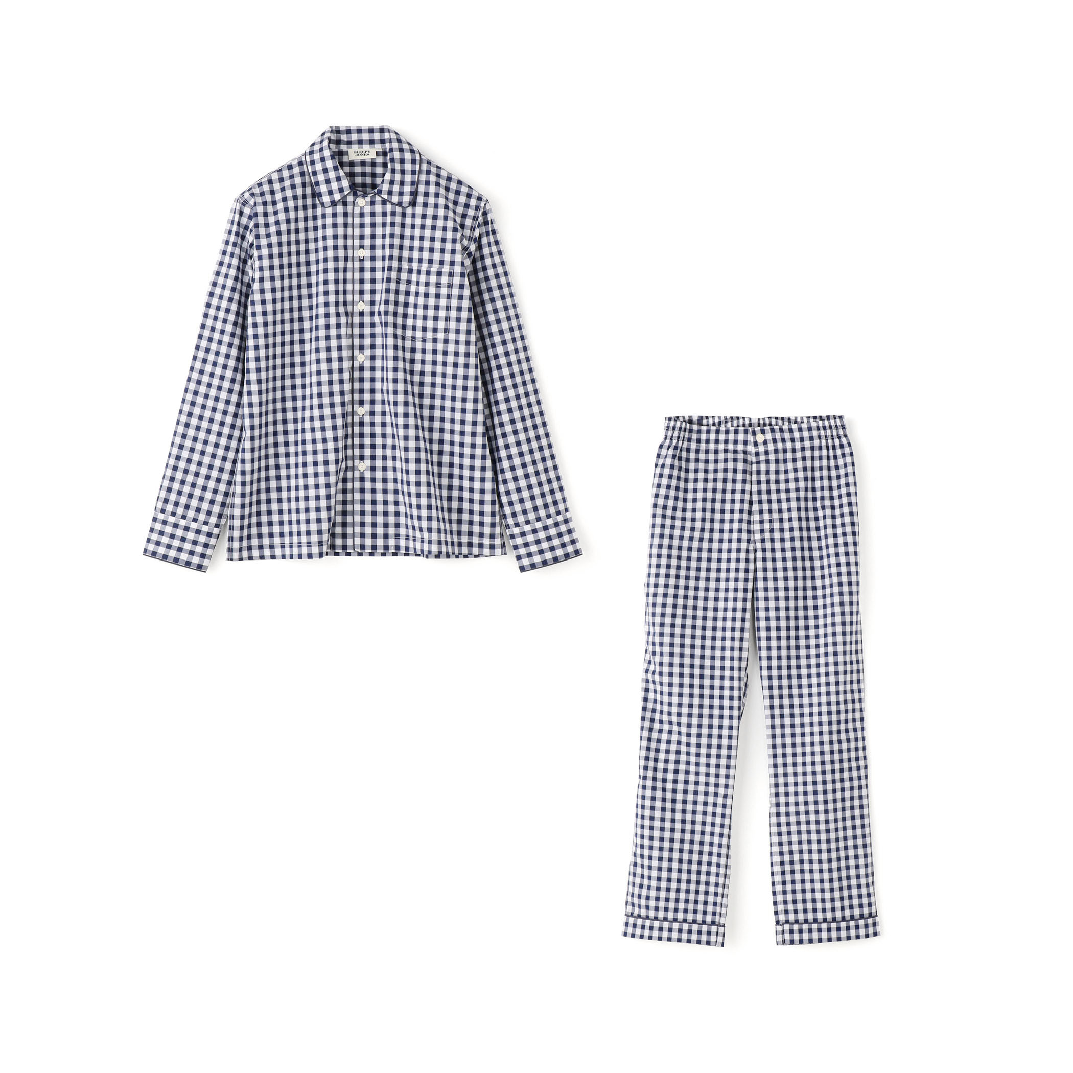 SLEEPY JONES LARGE GINGHAM コットン パジャマセットアップ