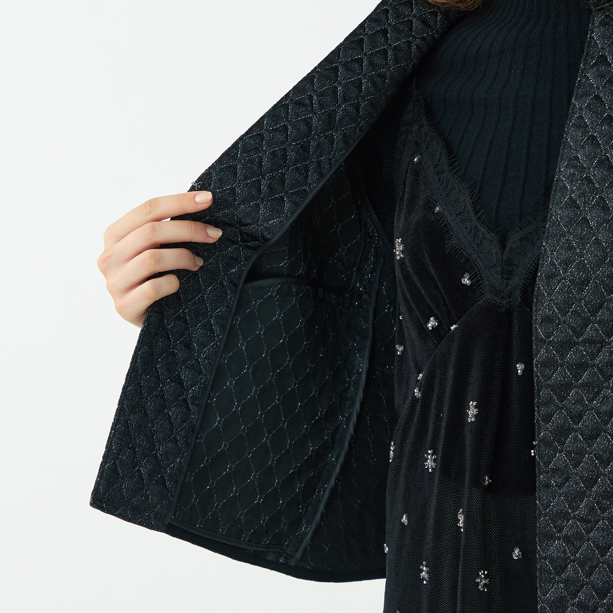 ラメマトラッセ バックペプラムジャケット｜トゥモローランド 公式通販