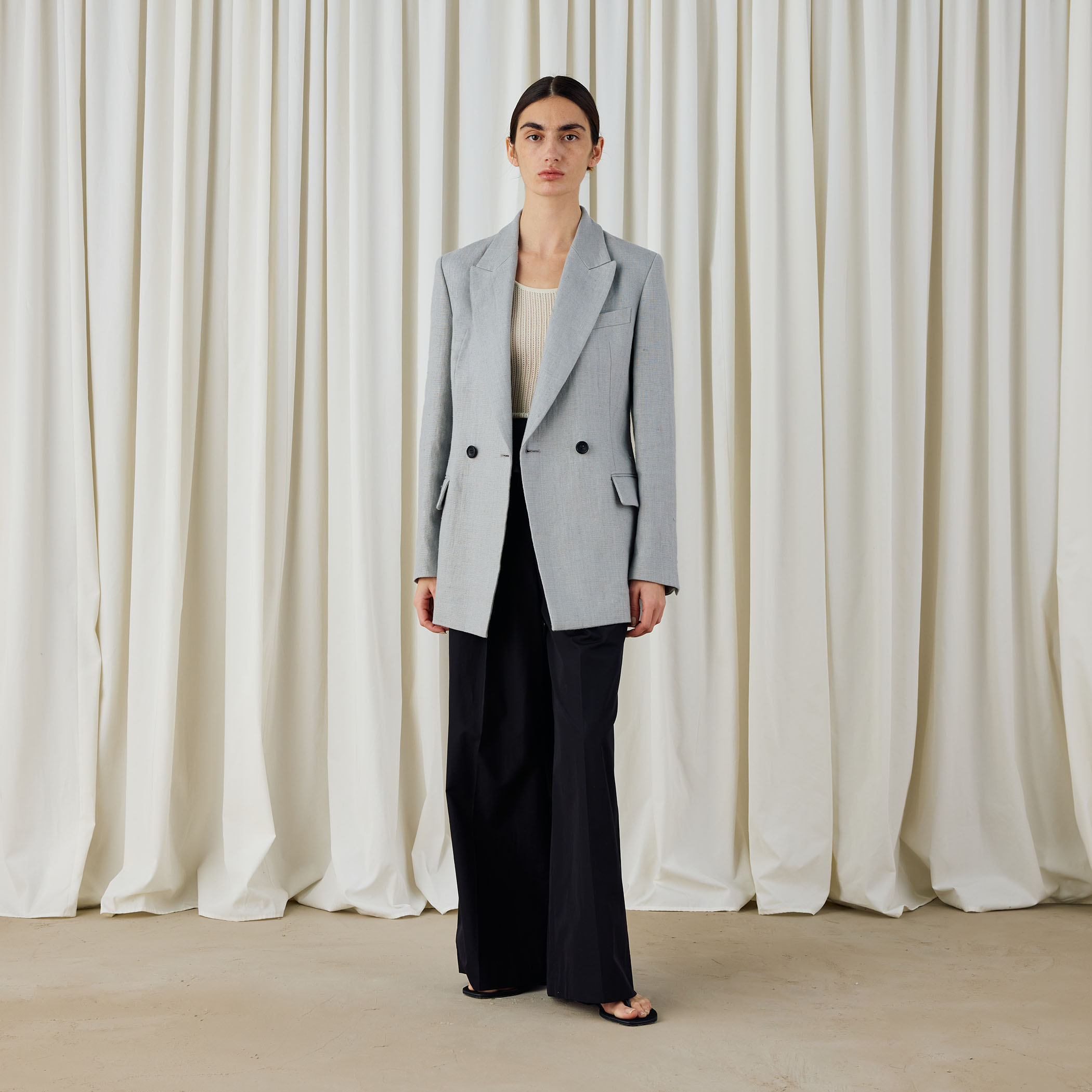 ウェットリネン ダブルブレストジャケット｜トゥモローランド 公式通販