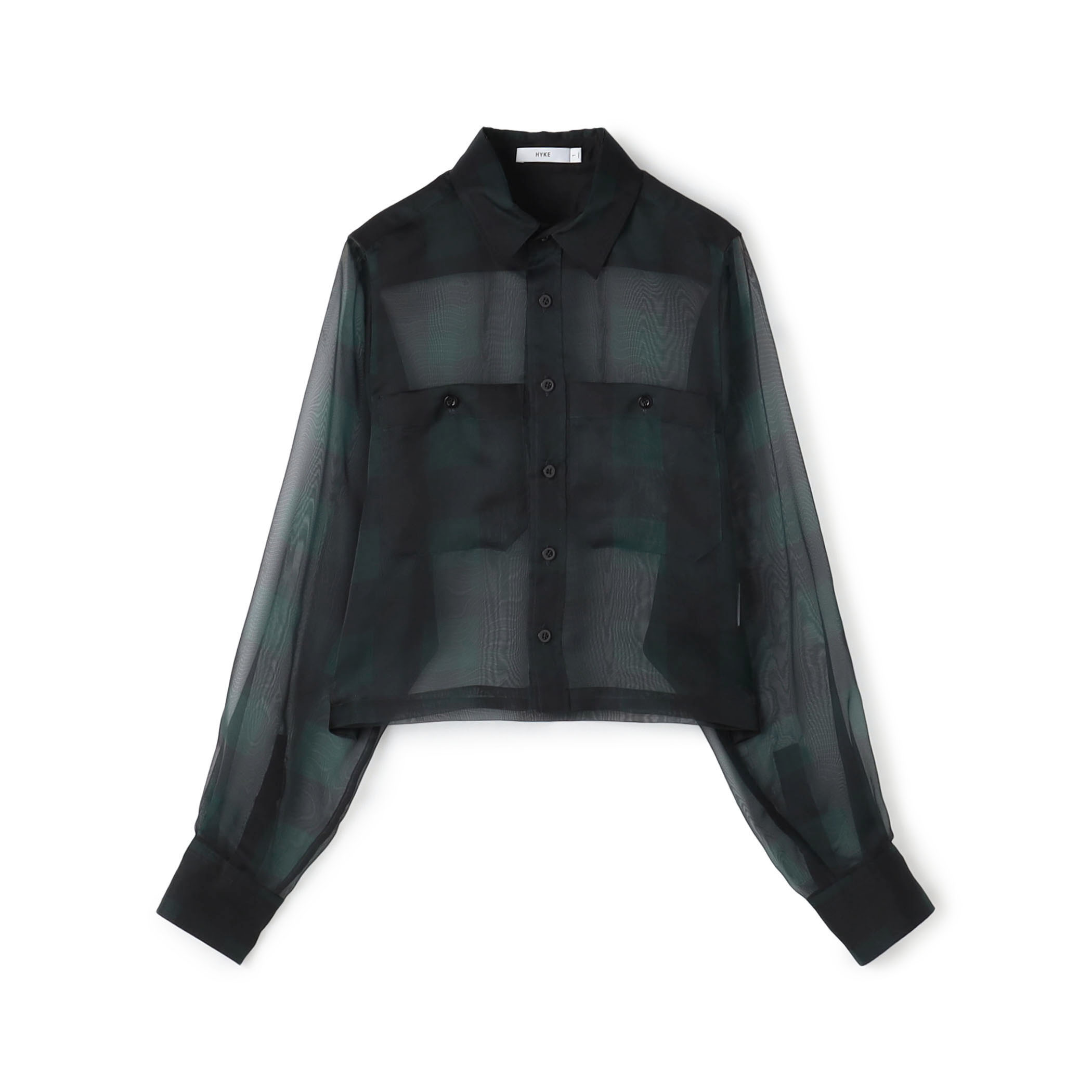HYKE SHEER PLAID SHIRT