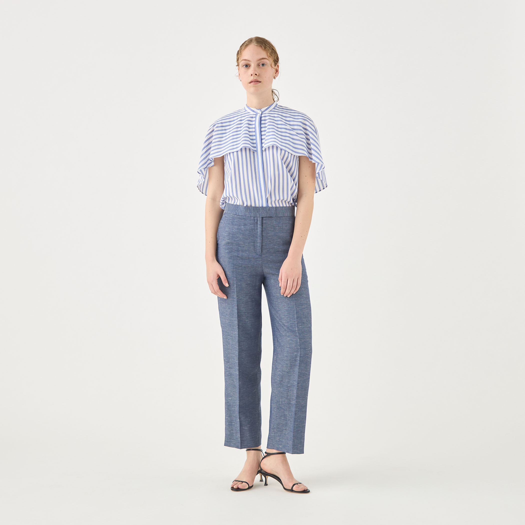トゥモローランドコレクション 24SS シアーストライプブラウス トゥモローランドコレクション シアーストライプブラウス2024ss