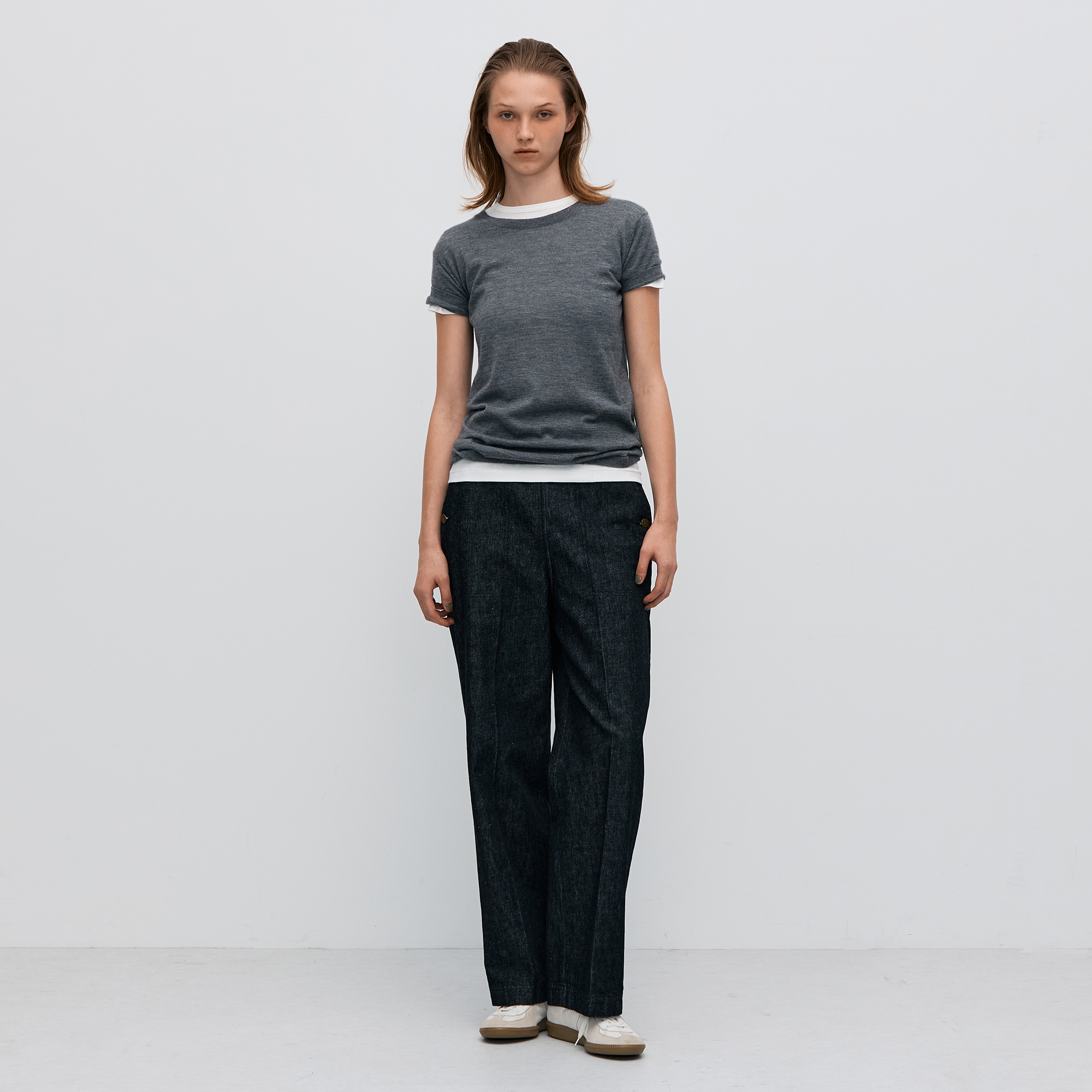 バッカBACCA 21AW カシミヤ混 アクア ケーブルミックスニット ブラウン 予約》ALPACA MIX BUTTON ニット（ニット／セーター）｜Plage