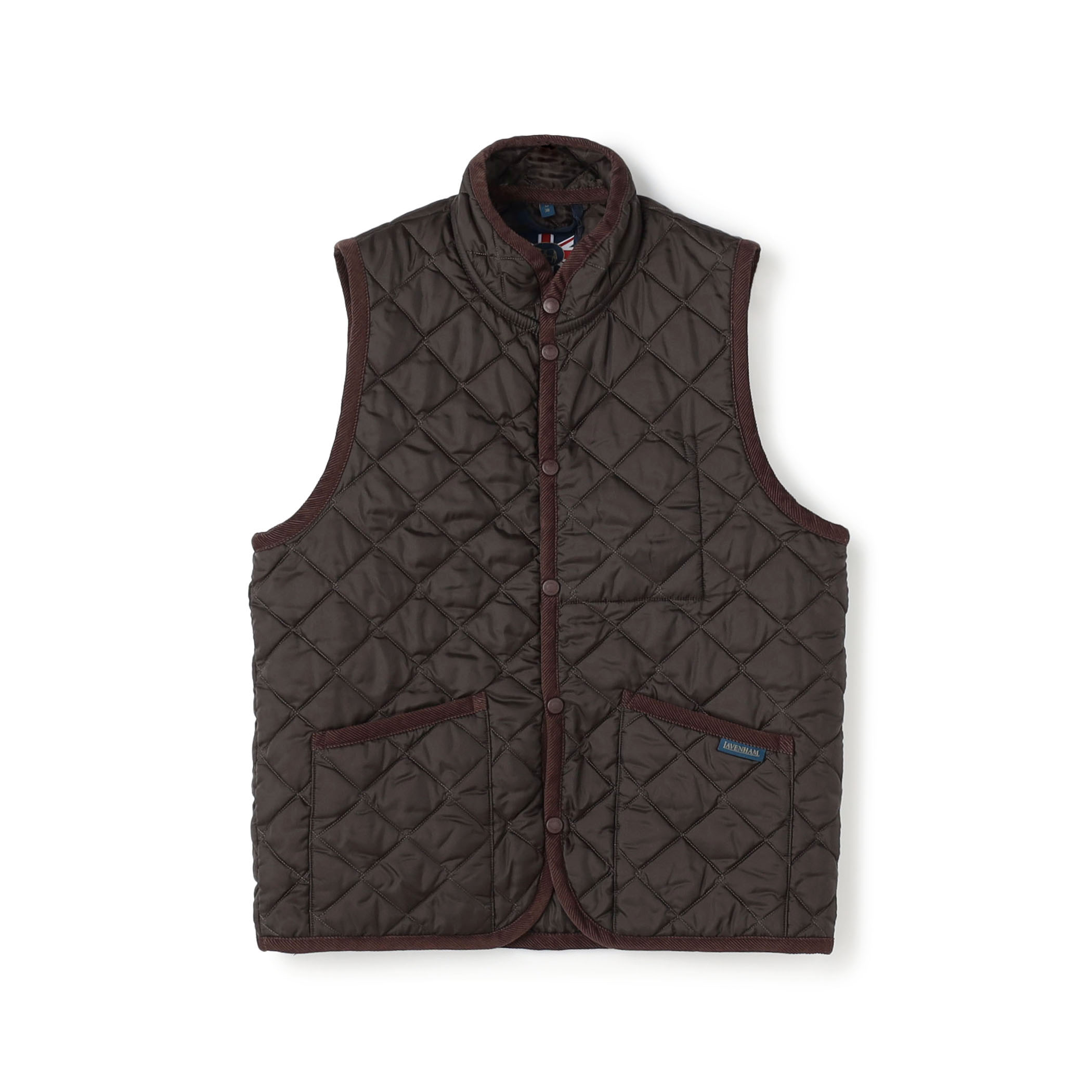 LAVENHAM Mickfield Mens 22 Rc ポリエステル キルティングベスト