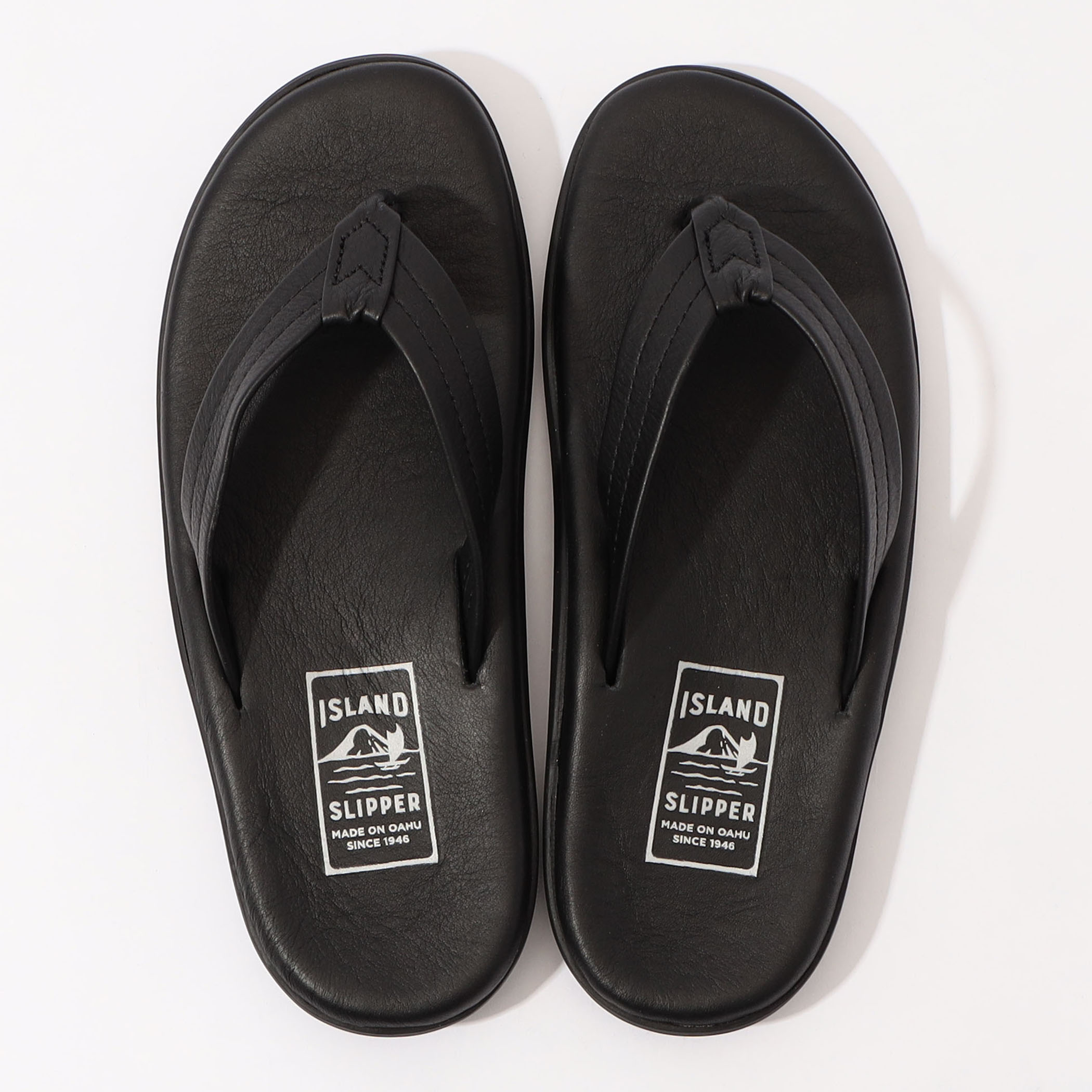  SLIPPER PT202 トングサンダル　US9 約27cm 黒 ISLAND SLIPPER（アイランドスリッパ）PT202（レザートング