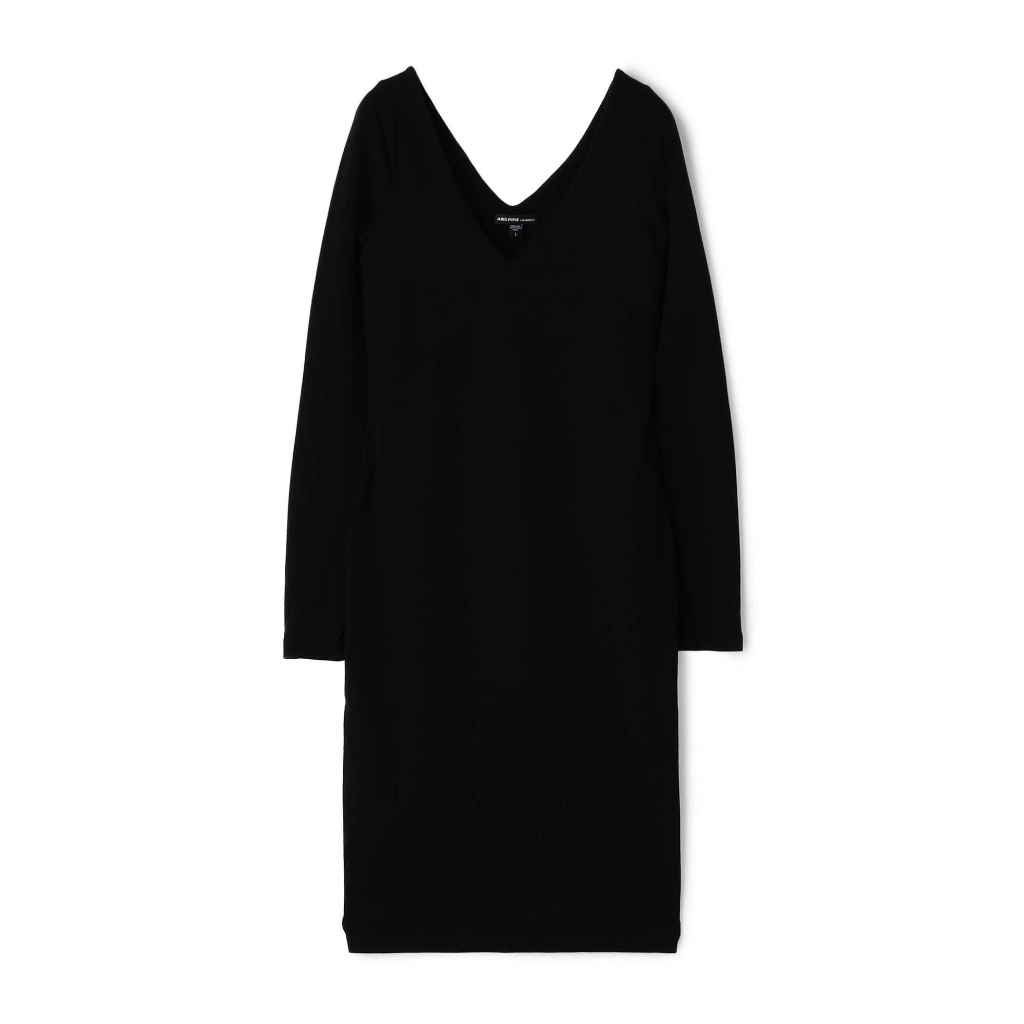 コットンストレッチ ディープVネックワンピース WLSR6823