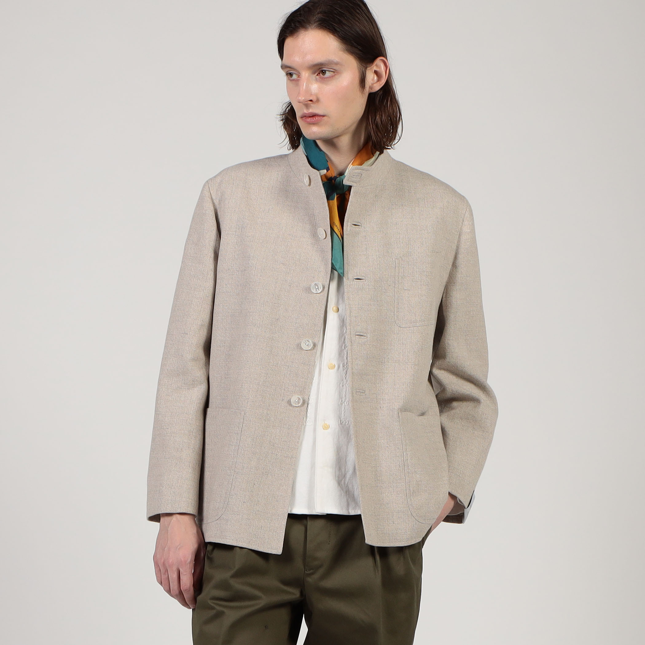 別注】CARUSO コットンリネンウール フォレスティエールジャケット