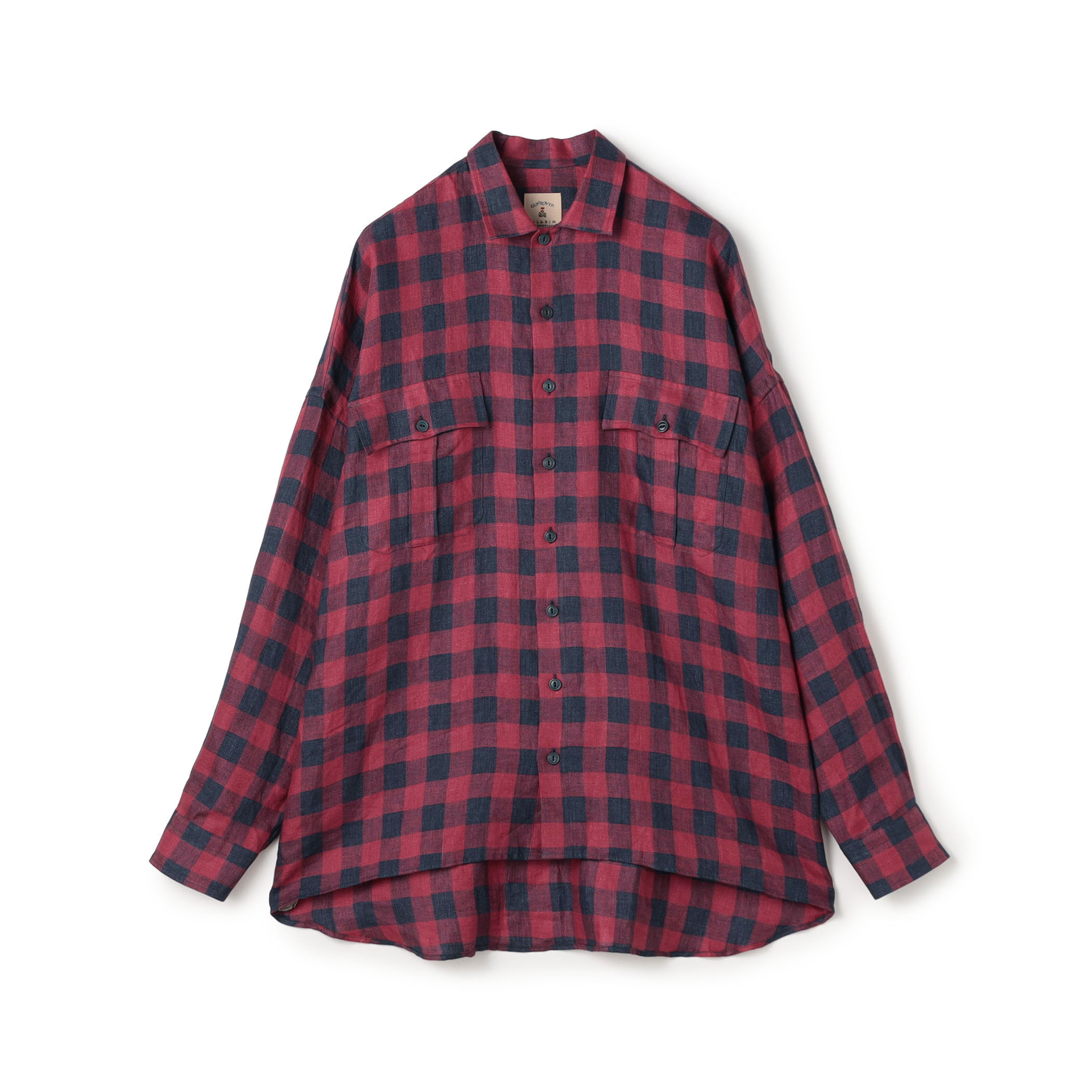 【別注】GUY ROVER リネンチェック オーバーシャツ