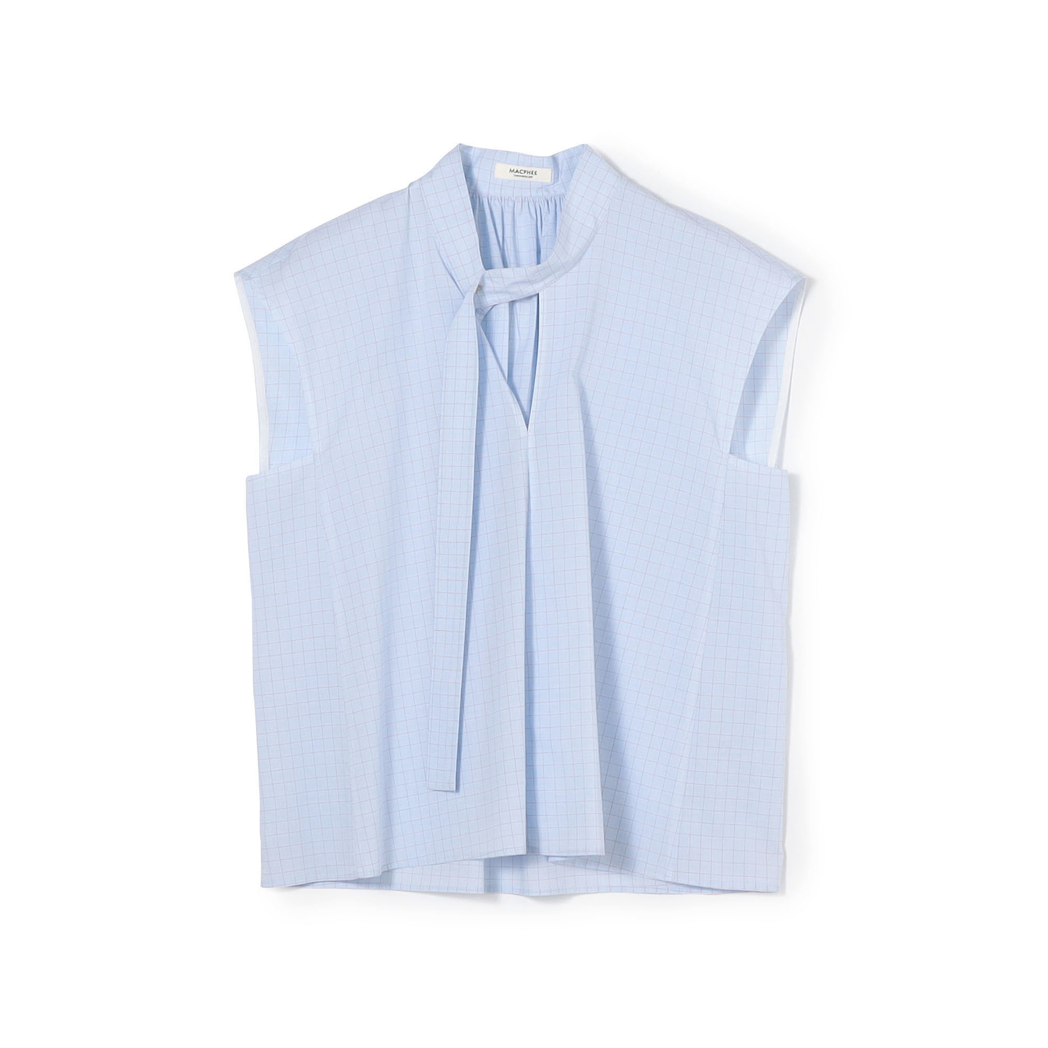 コットンブロード タイブラウス