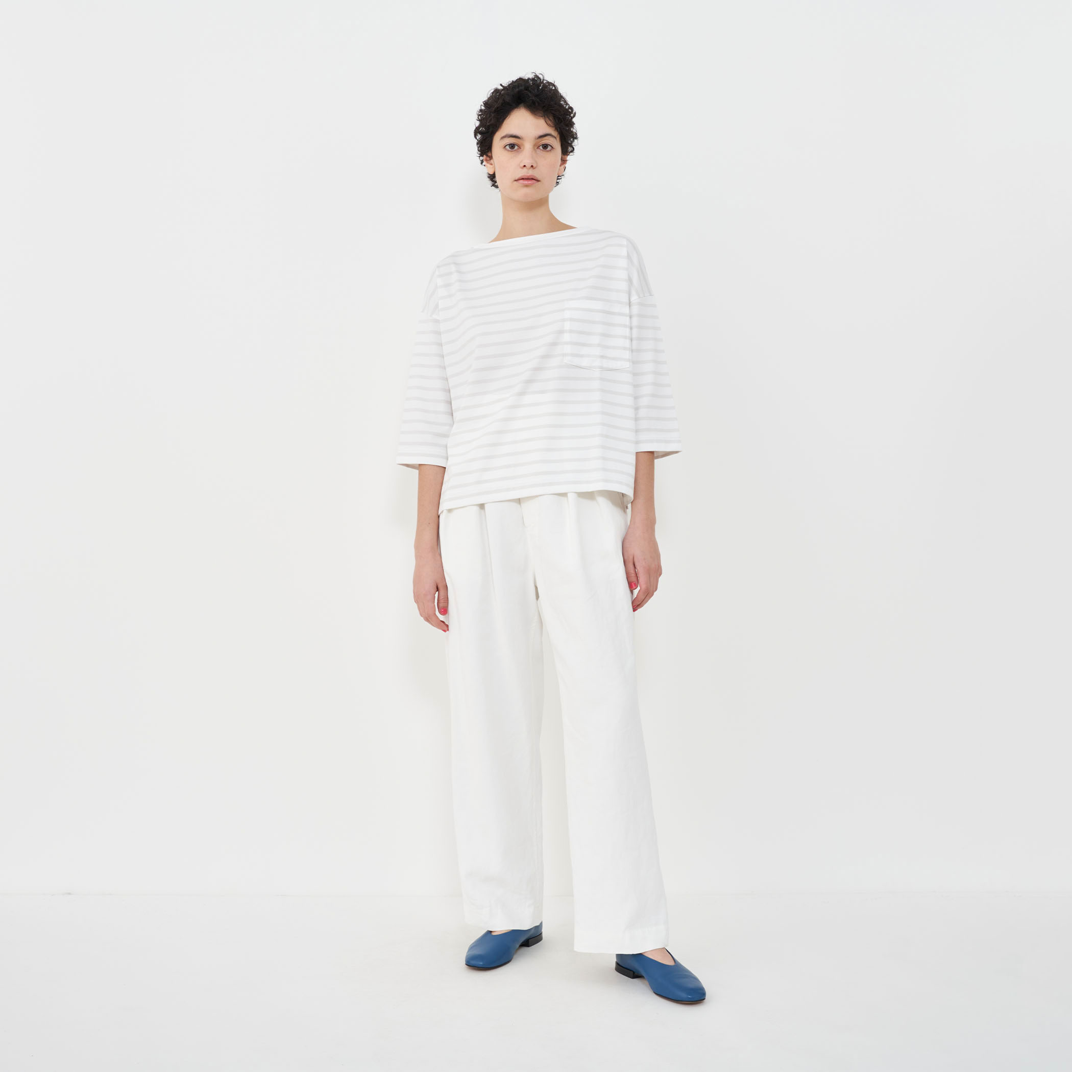 ファインコットンボーダー ビックTシャツ｜トゥモローランド 公式サイト