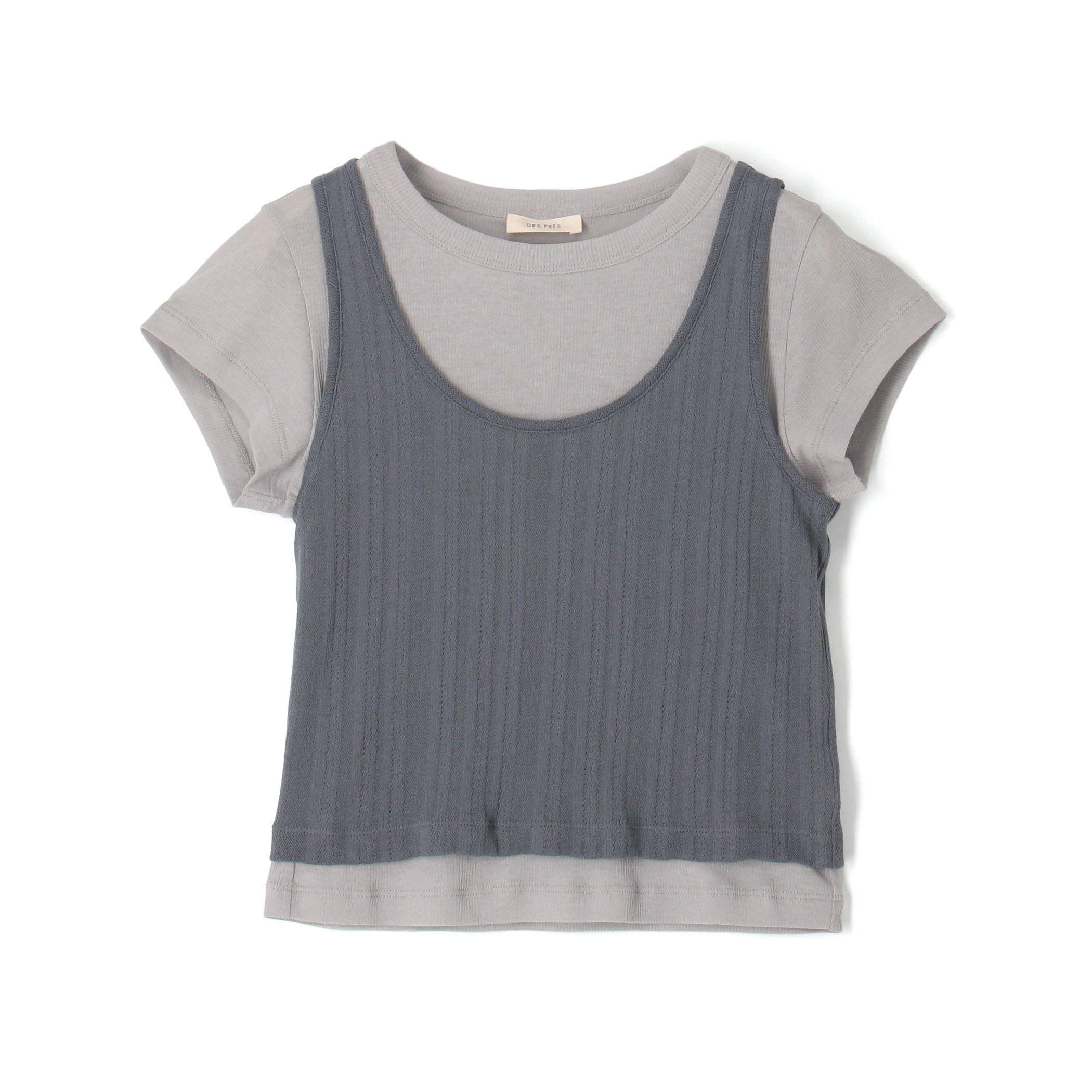 オーバーレイコットン レイヤードベビーTシャツ