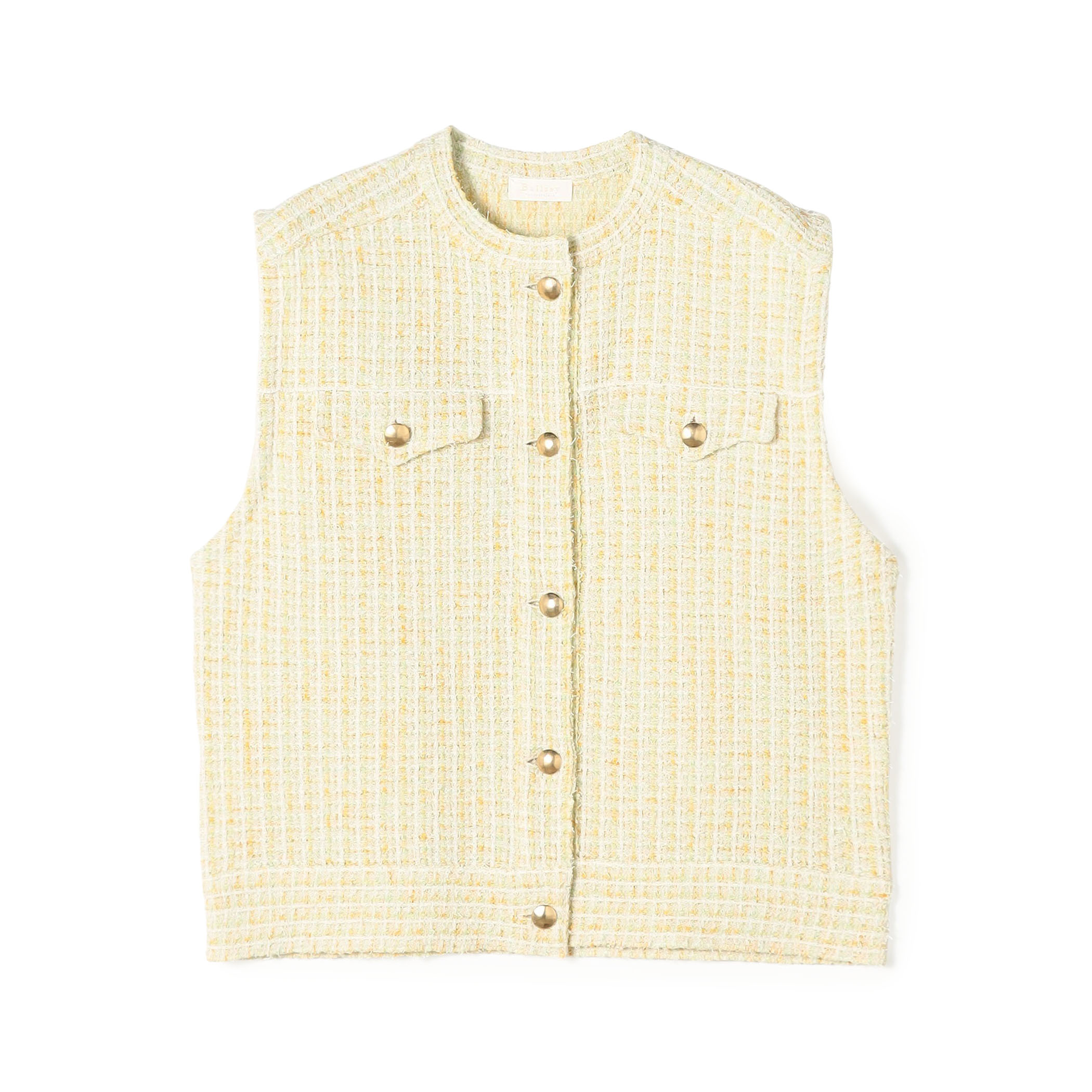 ミックスツイード ショートベスト