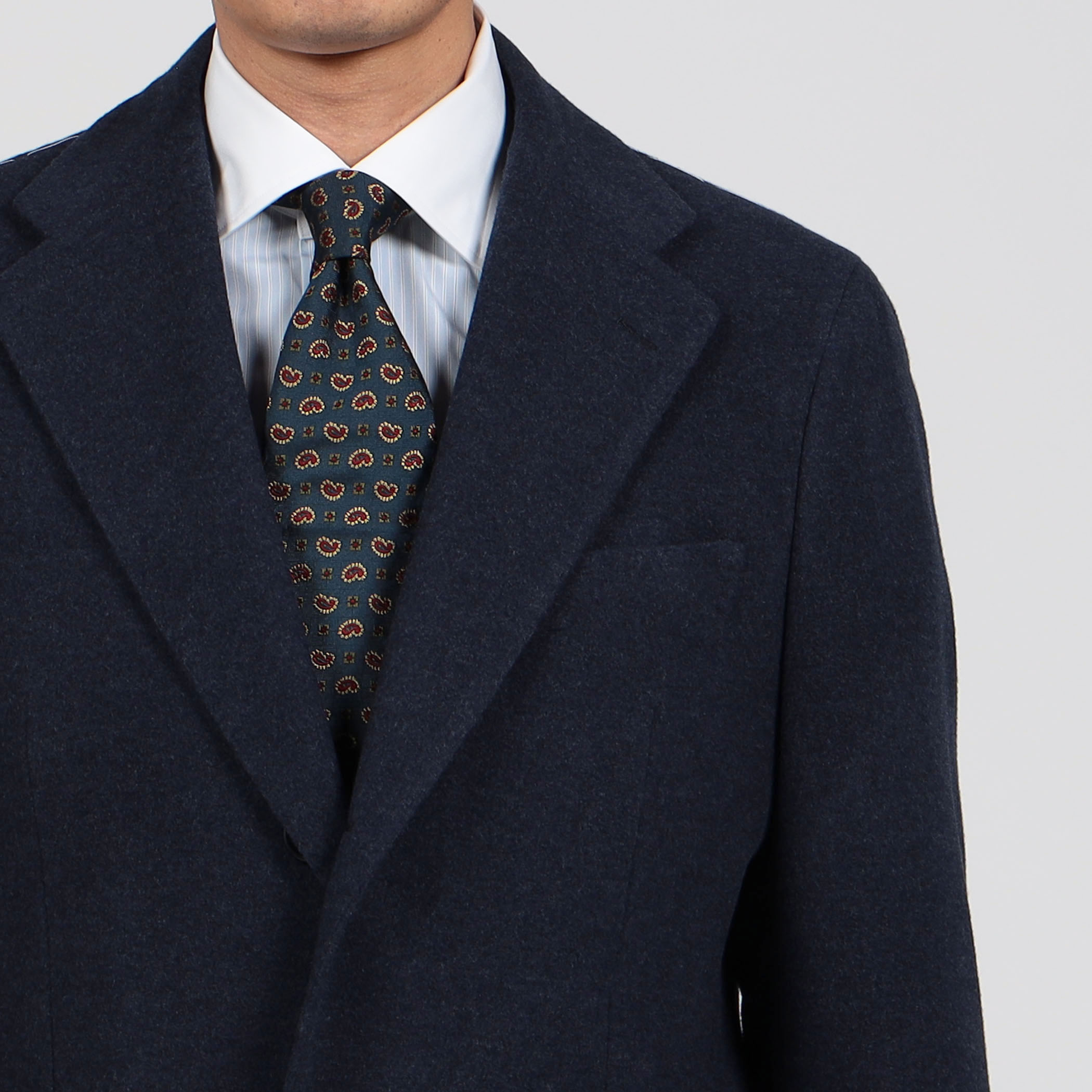 ウールカシミヤ シングルチェスターコート Ermenezild Zegna