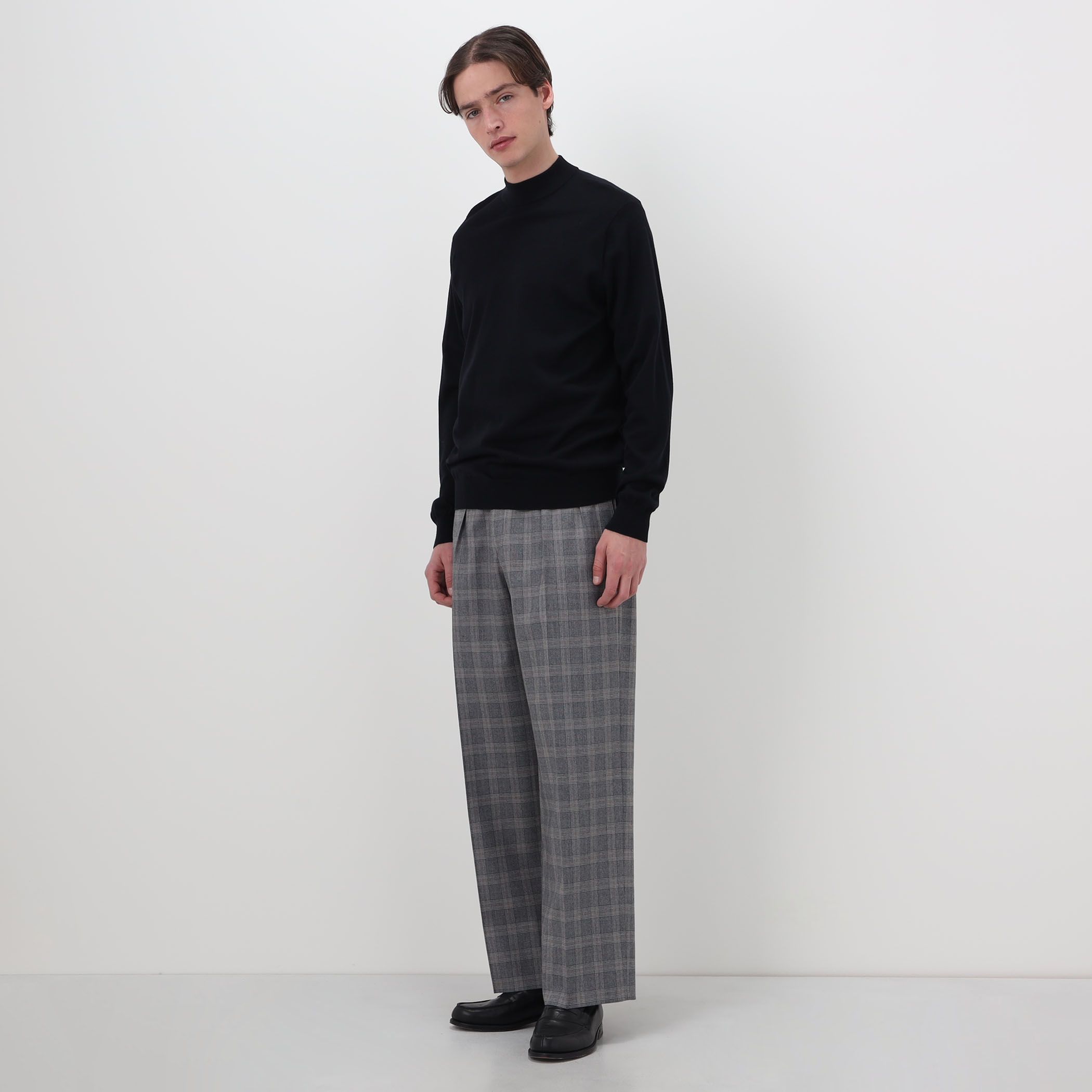 MAATEE&SONS JEFFERLY ウールグレンチェック 2プリーツスラックス