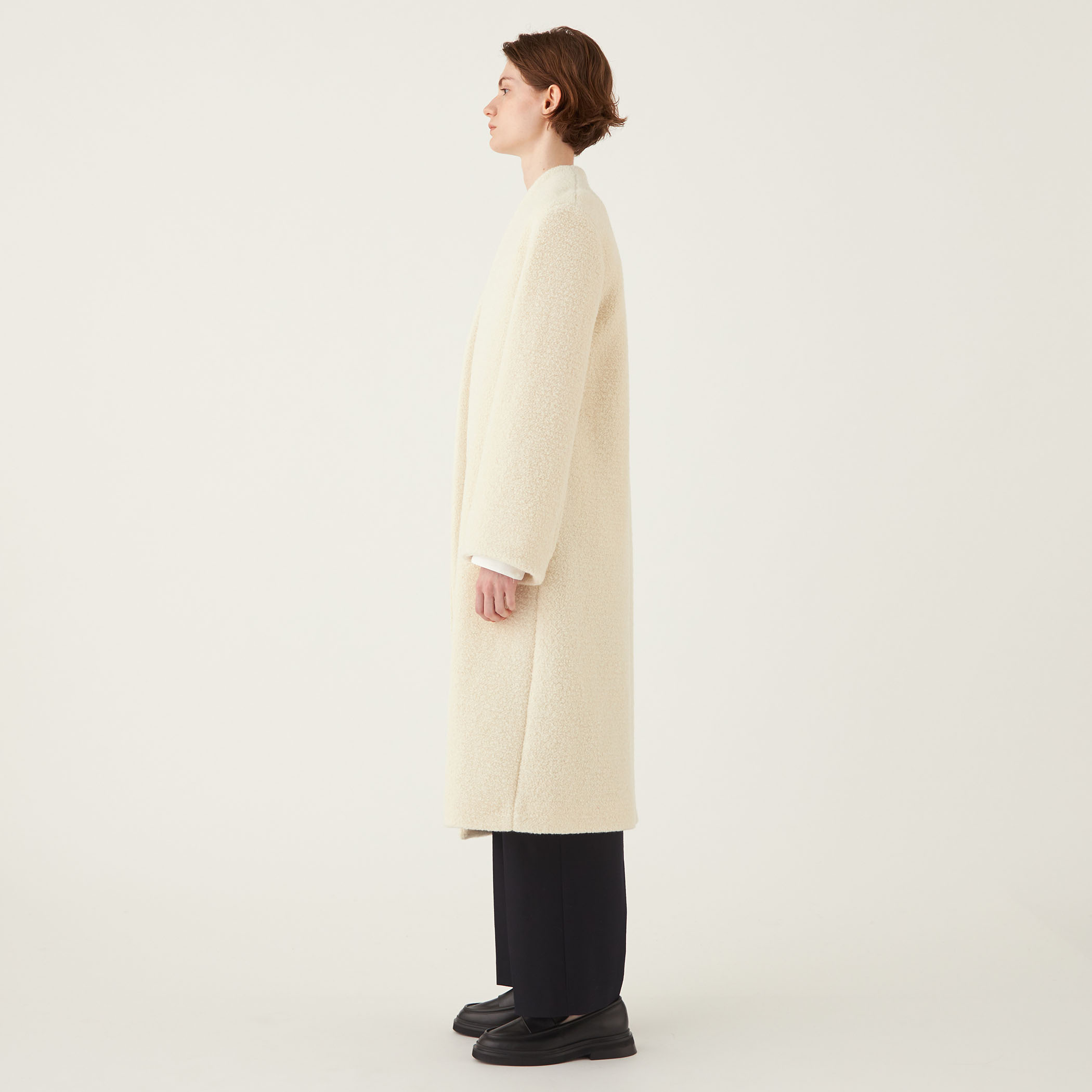 ○★新品 未使用 maiami アルパカ クロシェット コート 定番ニットコート チェスターコート｜is amulet.公式通販サイト