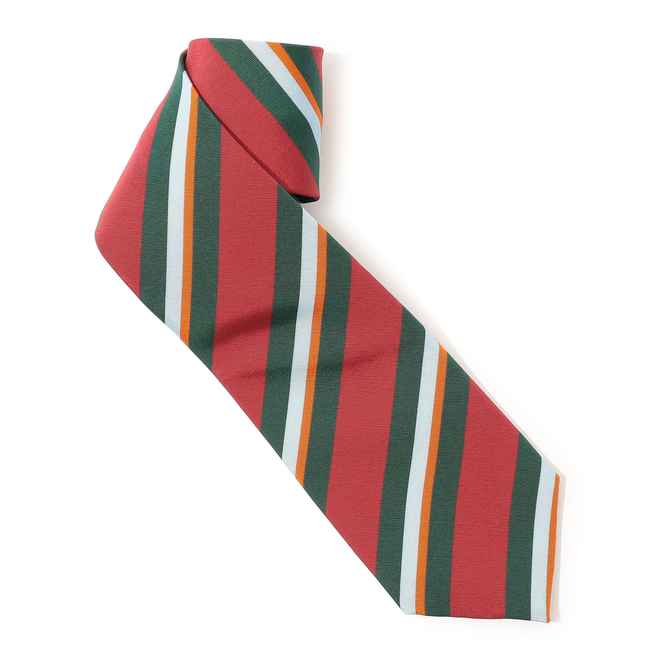 Atkinsons アイリッシュポプリン レジメンタルストライプネクタイ