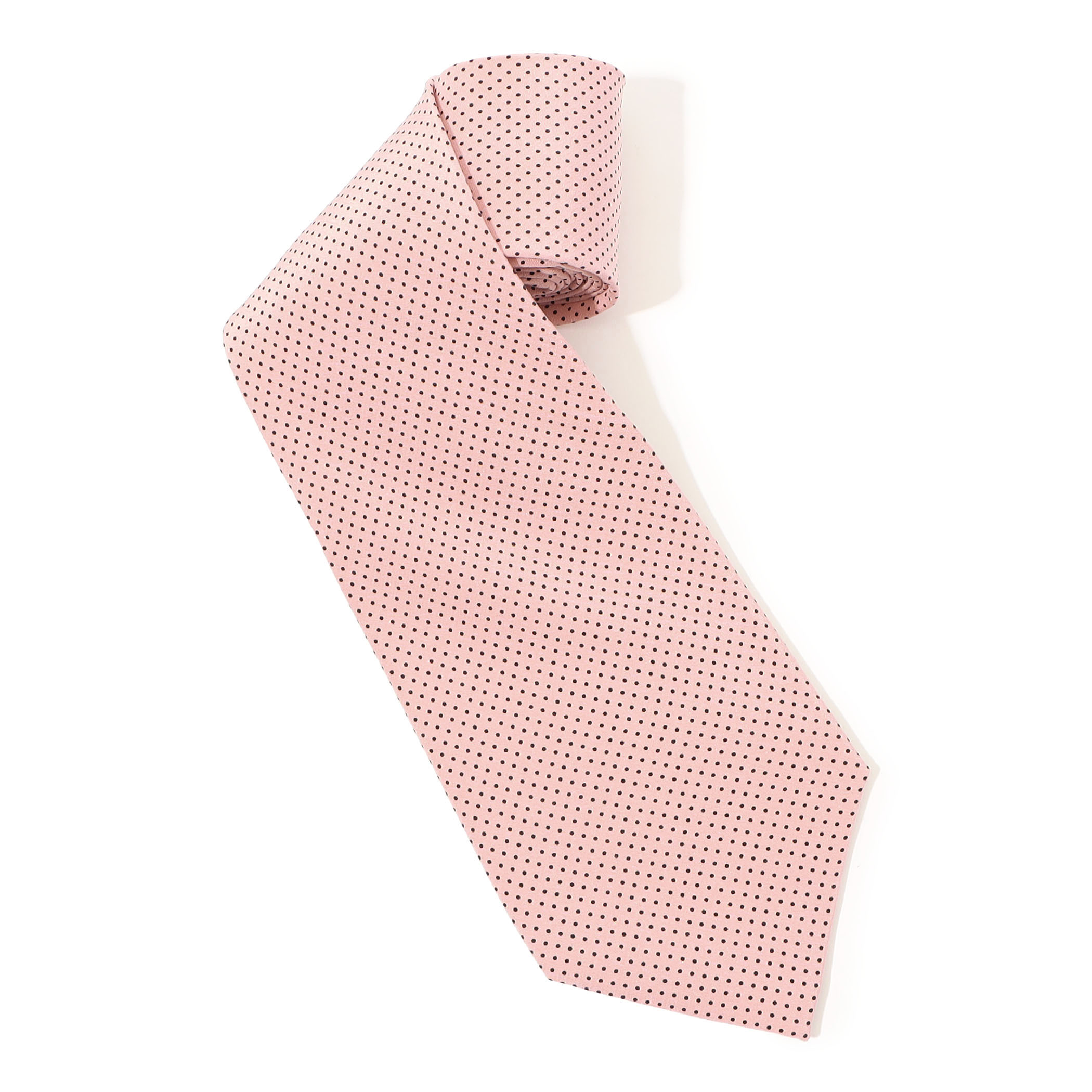 MAISON et VOYAGE シルクプリント1mmドット ワイドタイ