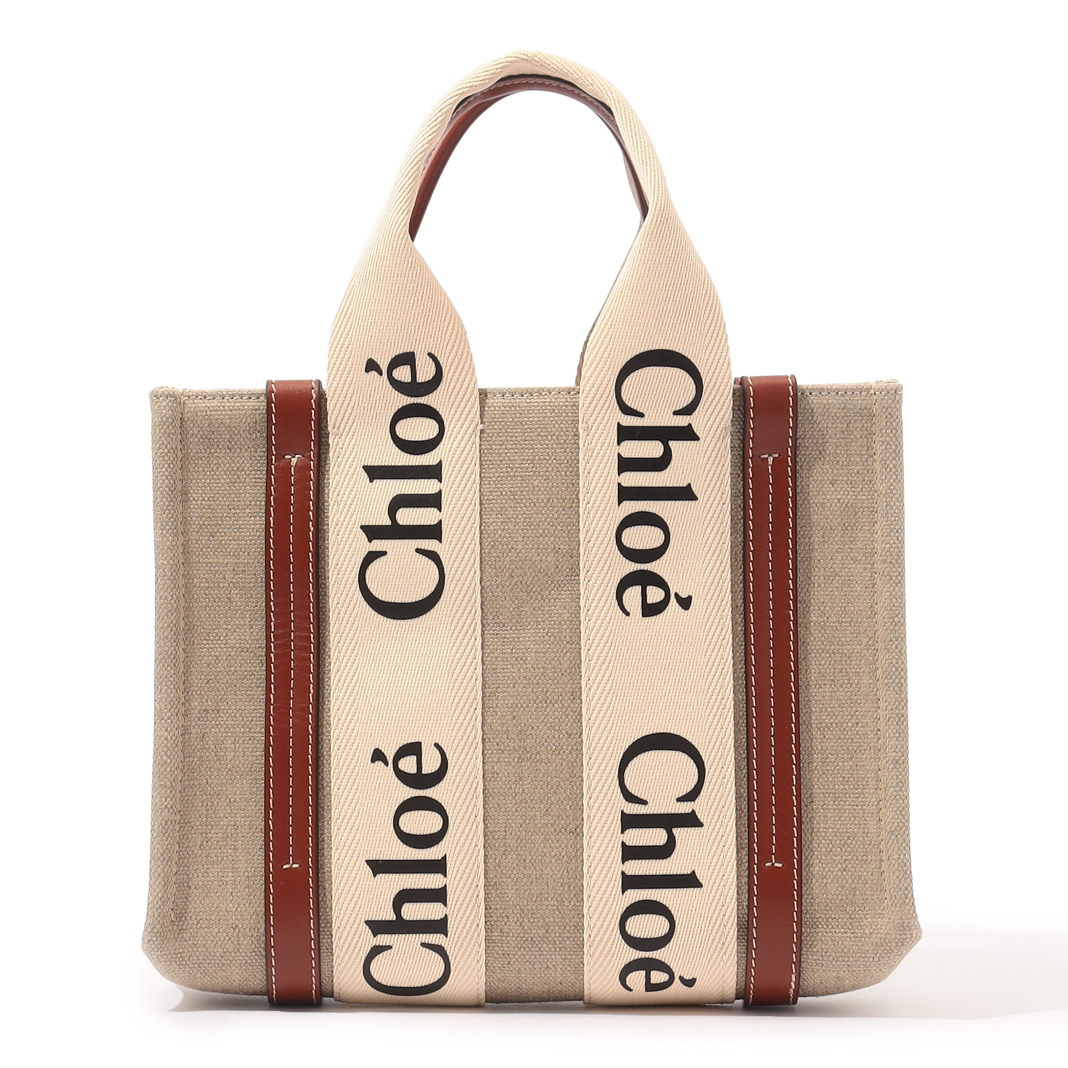 ■Chloe WOODY キャンバスミニトートバッグ