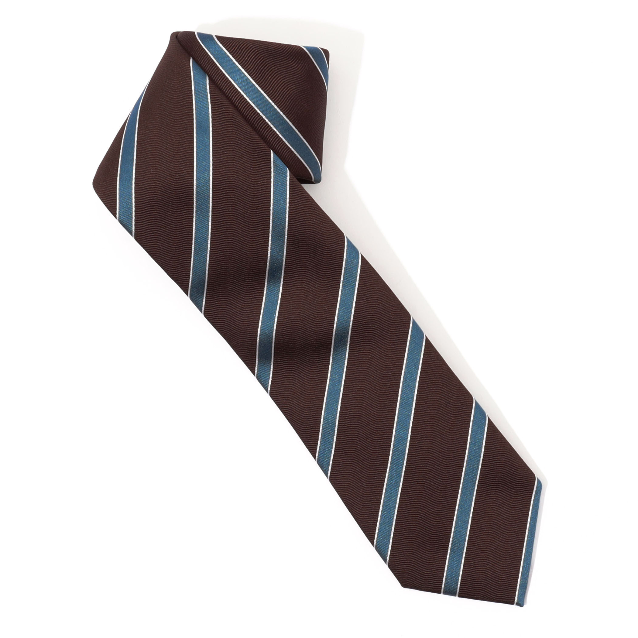 STEFANO BIGI シルク レジメンタル ネクタイ