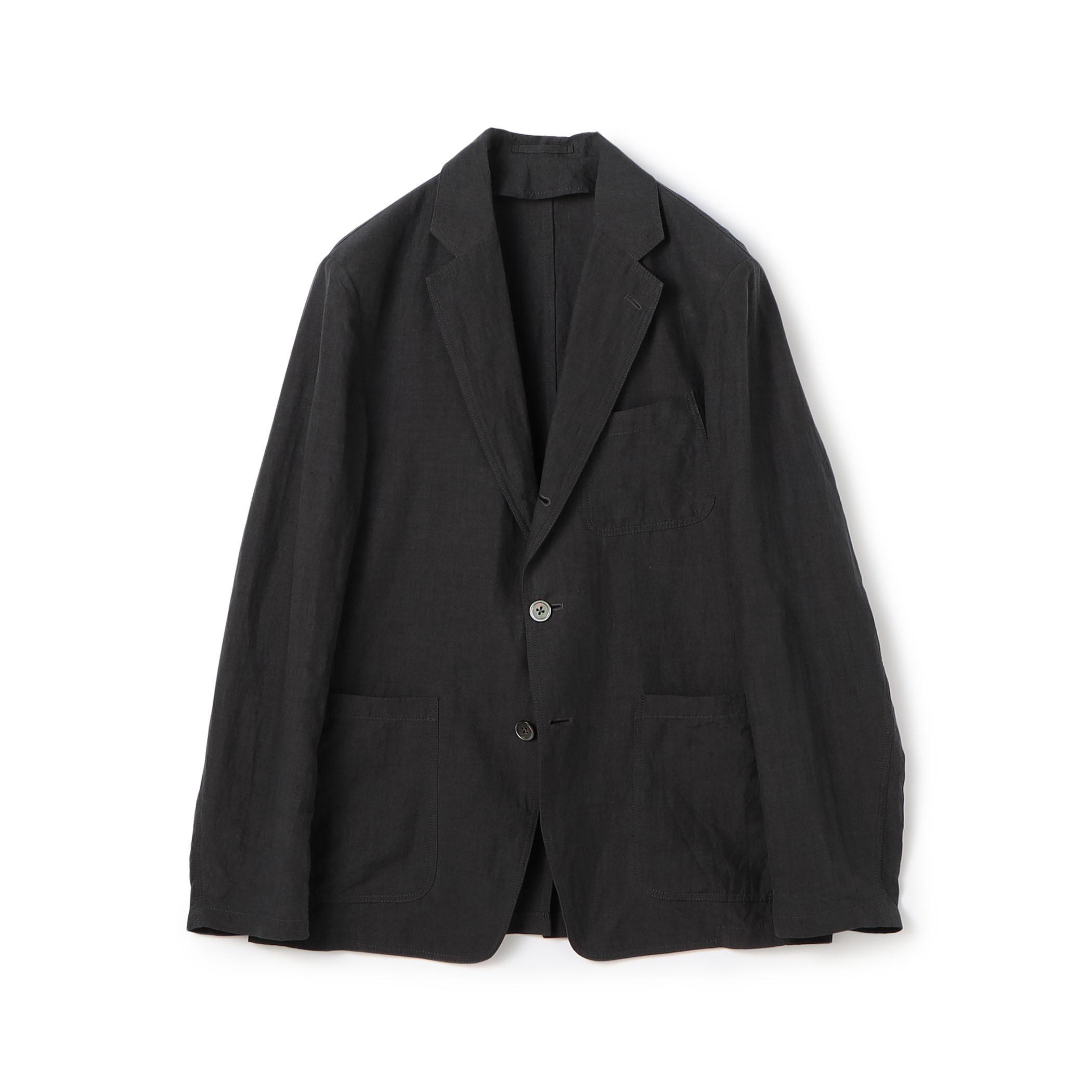 80リネン シングルブレステッド3Bジャケット