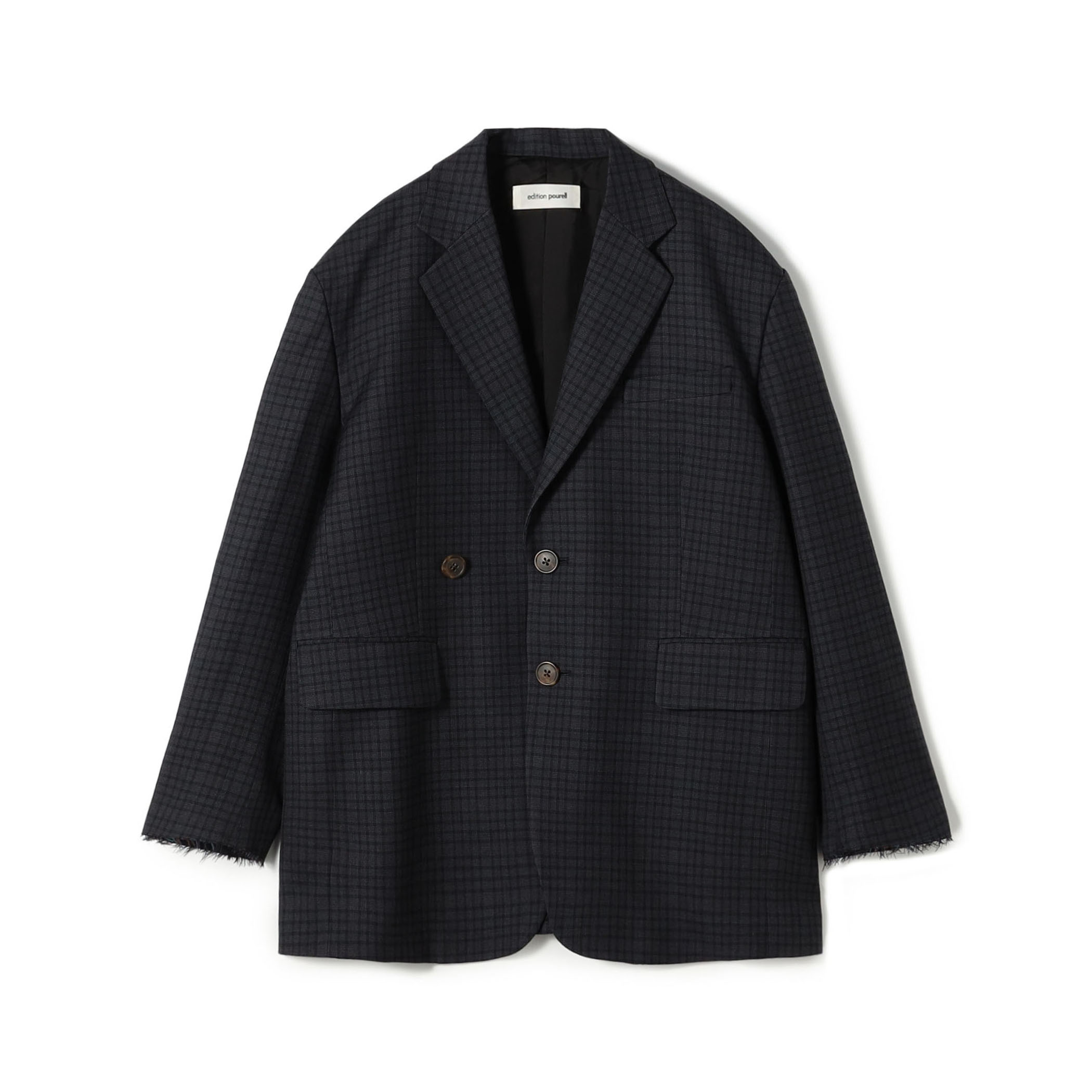 edition pourell ウールマルチチェック ジャケット