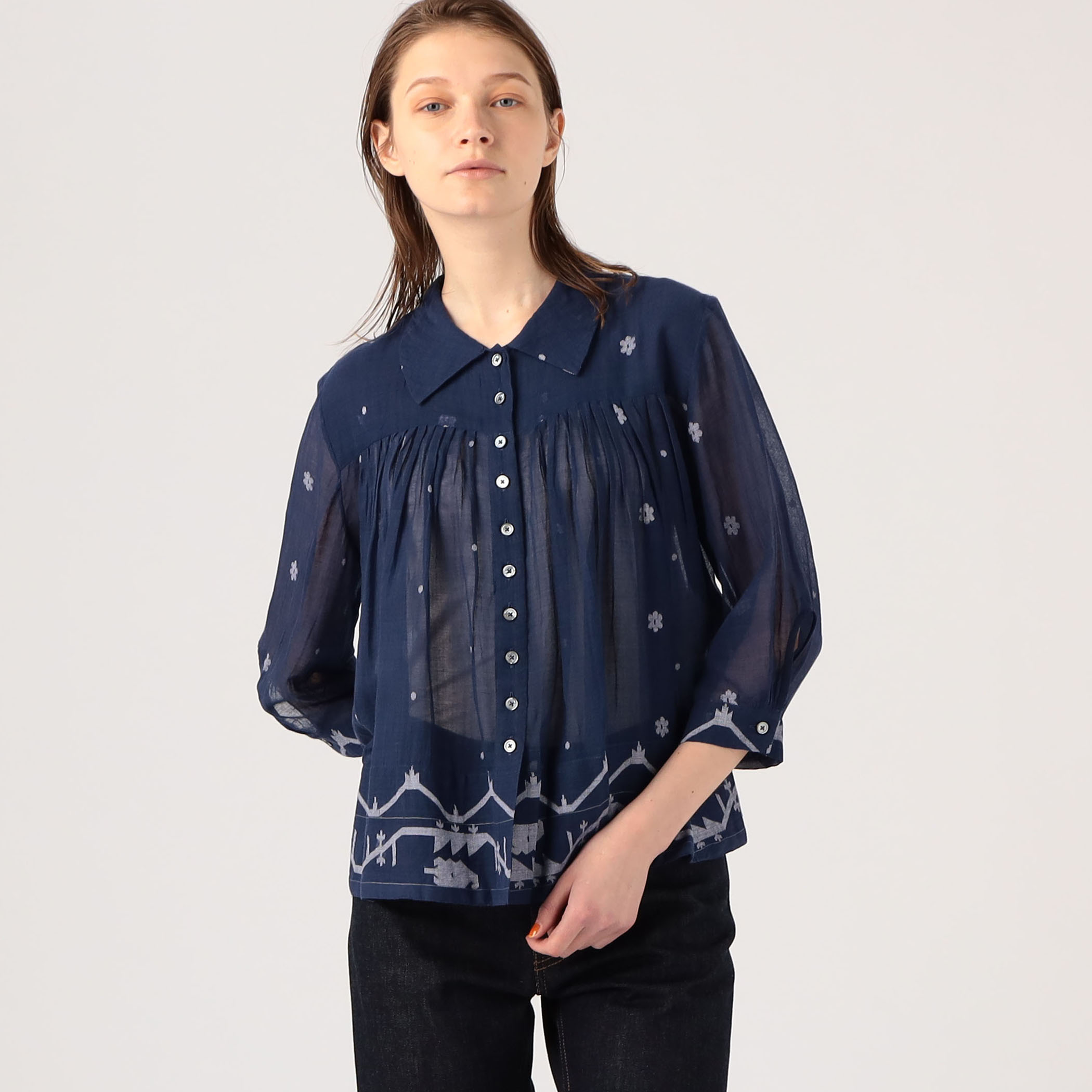 Khadi&co カディアンドコー　ブラウス Khadi and Co NEELAM2 ギャザーブラウス（シャツ/ブラウス