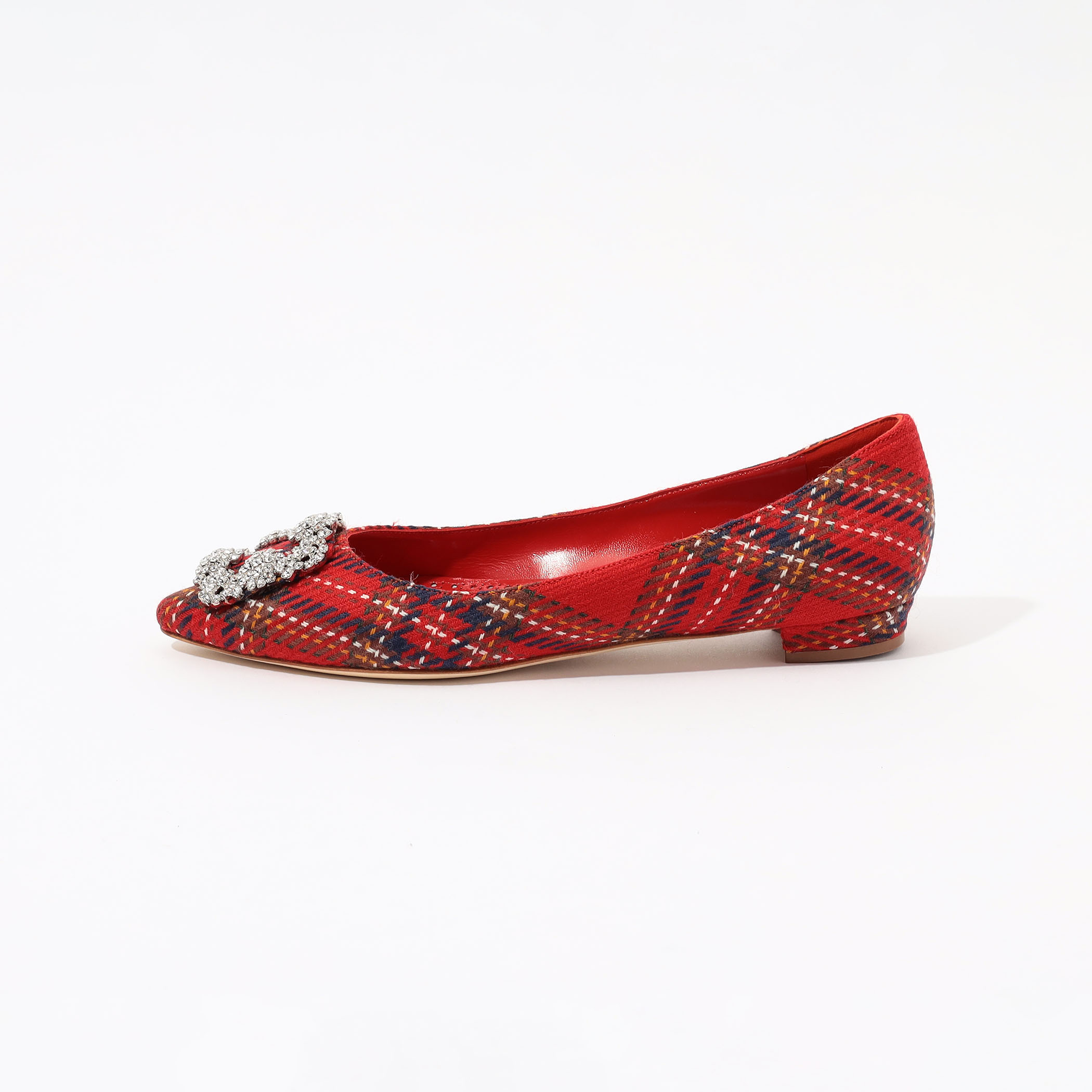 Manolo Blahnik アサホンフ エンヘリッシュトハンフス Manolo Blahnik Hangisi フラットシューズ | グレー | FARFETCH JP