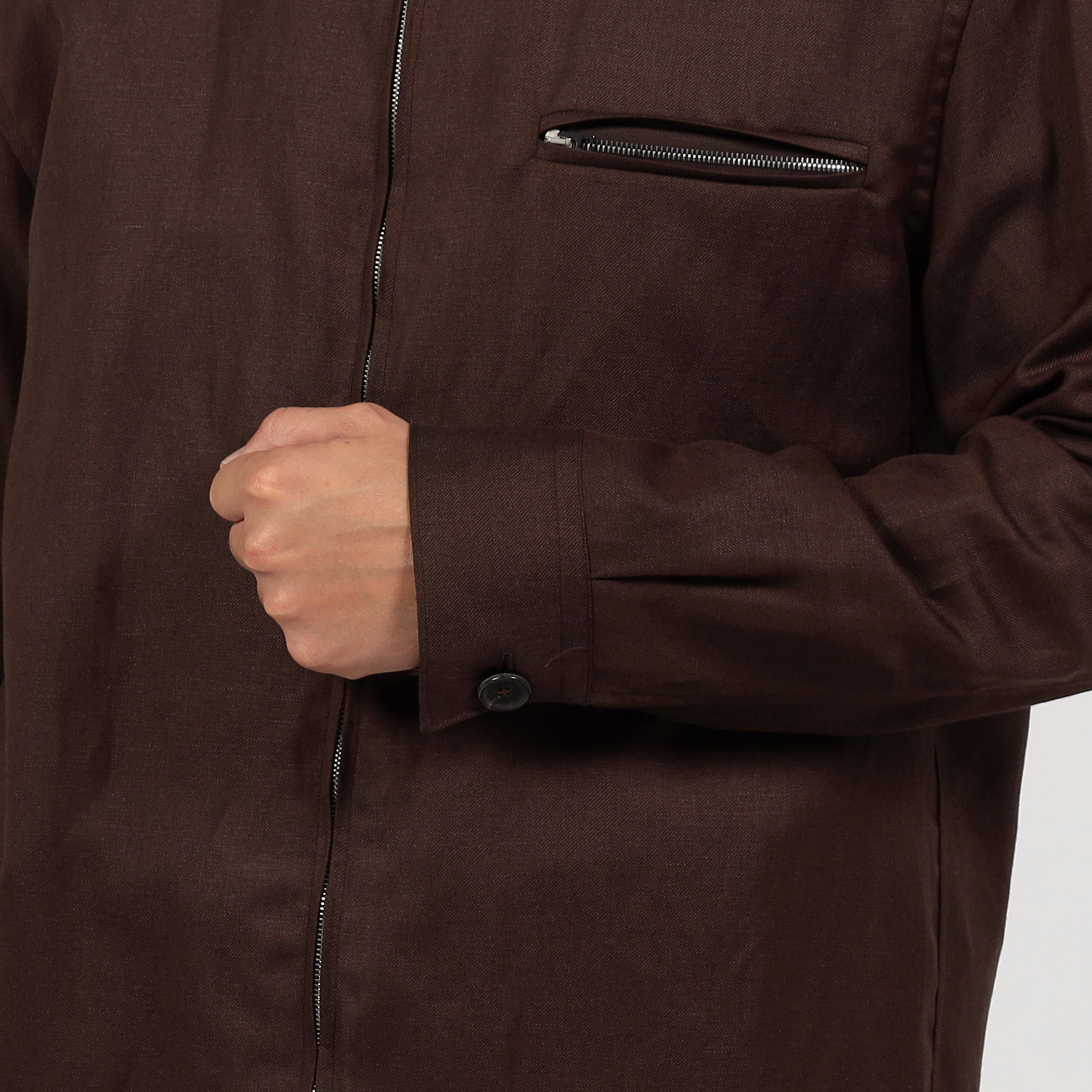 トゥモローランド　【別注】CARUSO リネン ジップブルゾン トゥモローランド TOMORROWLAND 【別注】CARUSO リネン ジップブルゾン