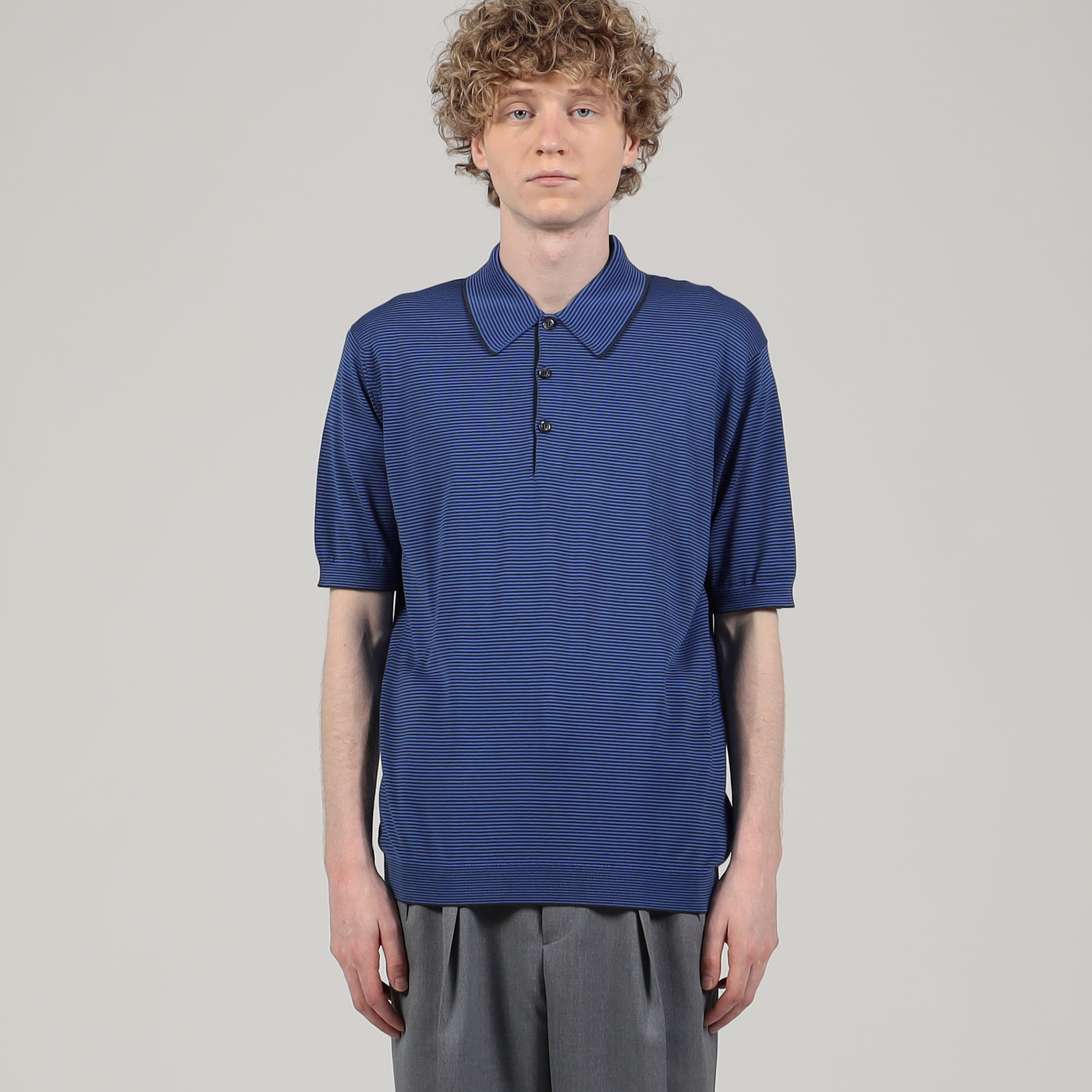 JOHN SMEDLEY KYSON 30G EASY FIT ニットポロシャツ