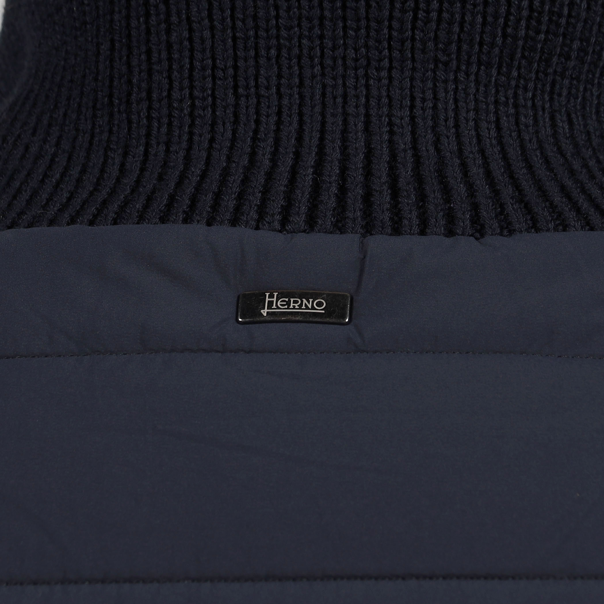 HERNO ライトナイロンストレッチ ニットコンビ ブルゾン