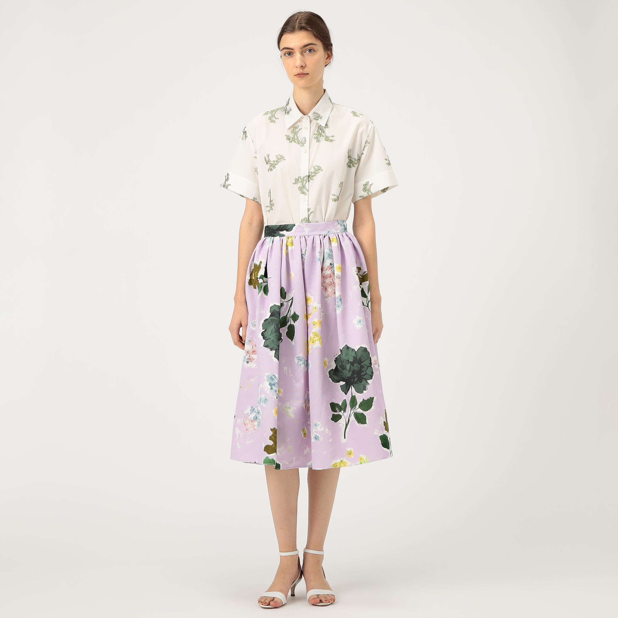 ERDEM GATHERED MIDI スカート｜トゥモローランド 公式サイト